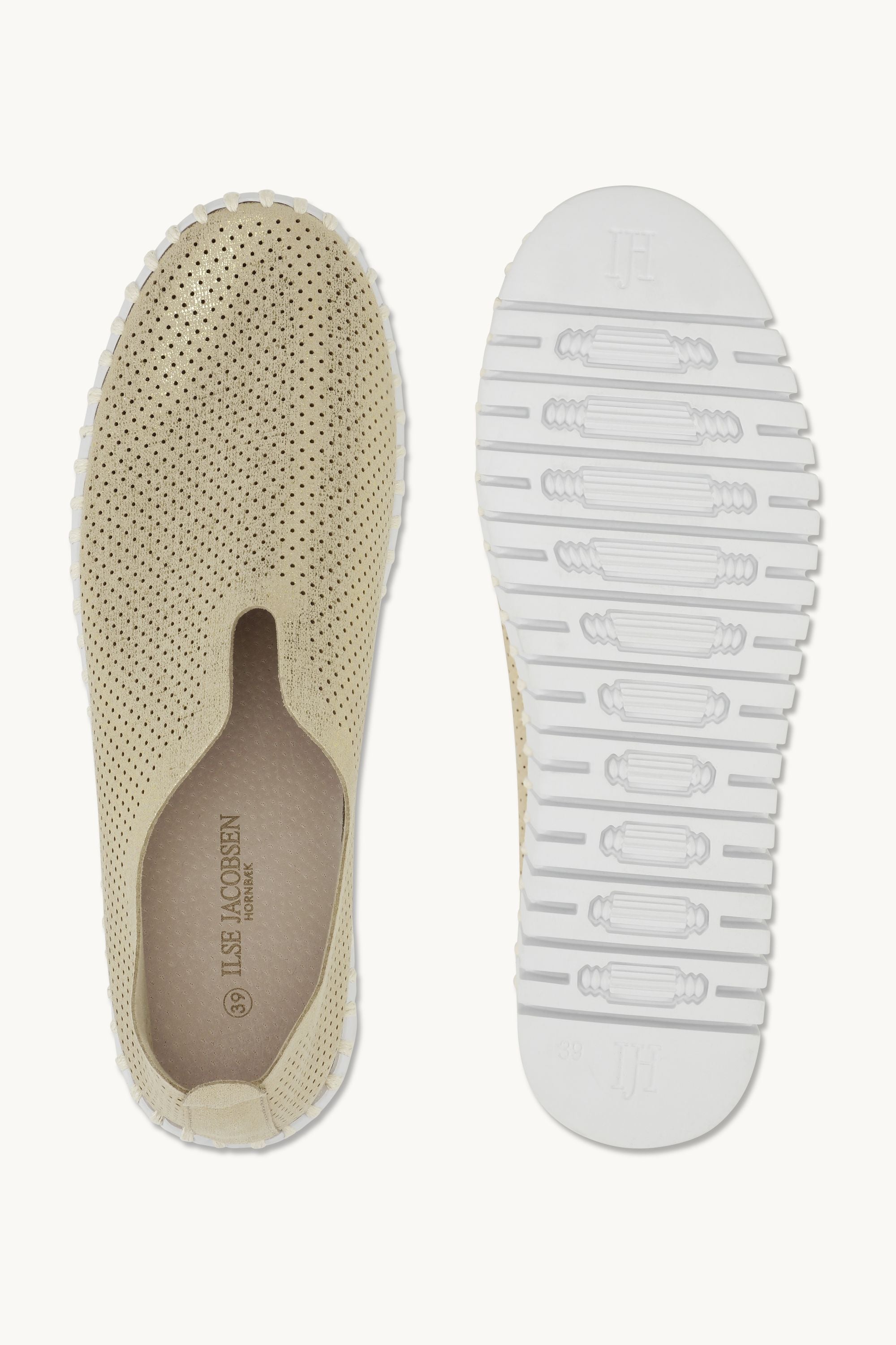 Tulip Plattformsko Glitter - Platin White