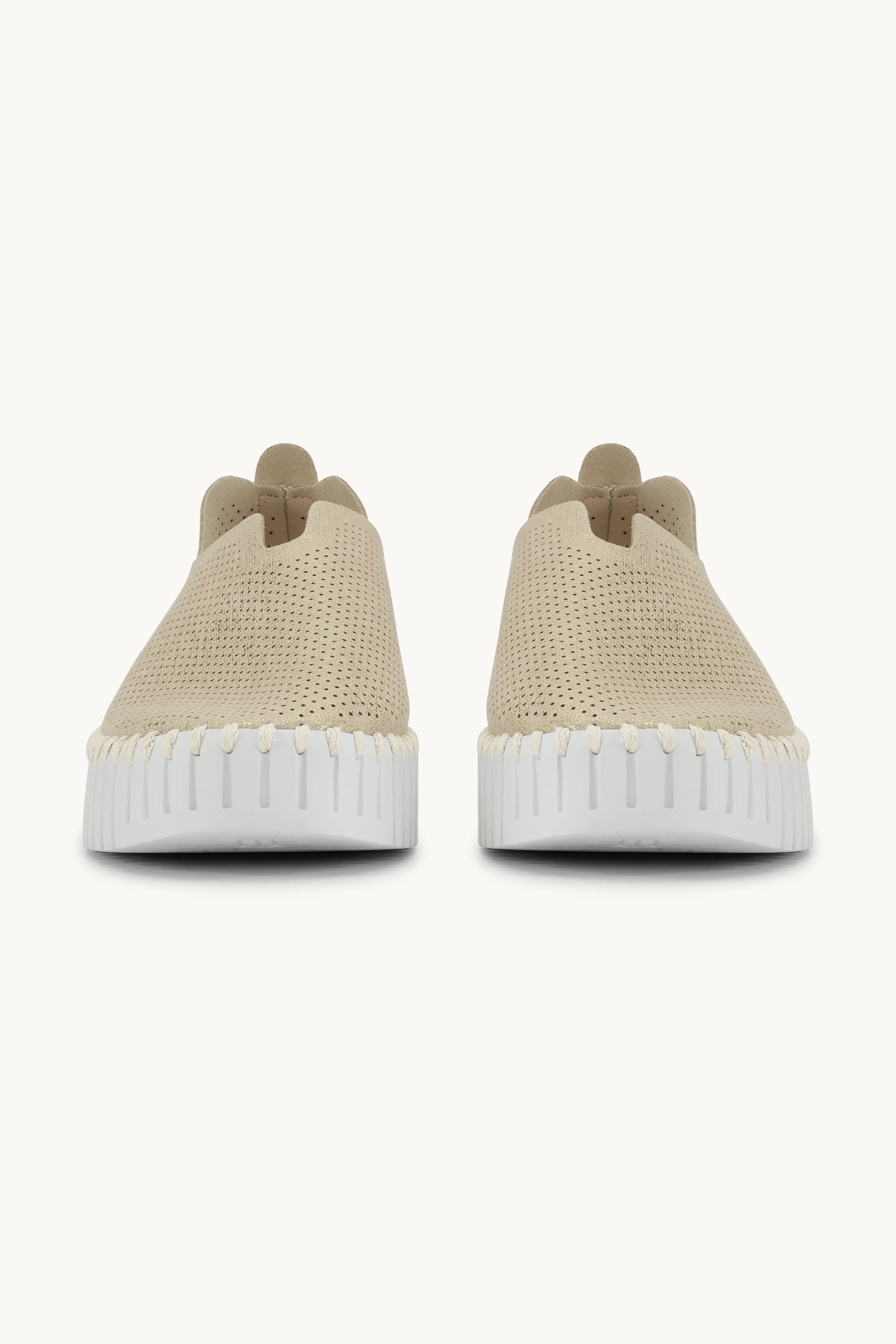 Tulip Plattformsko Glitter - Platin White