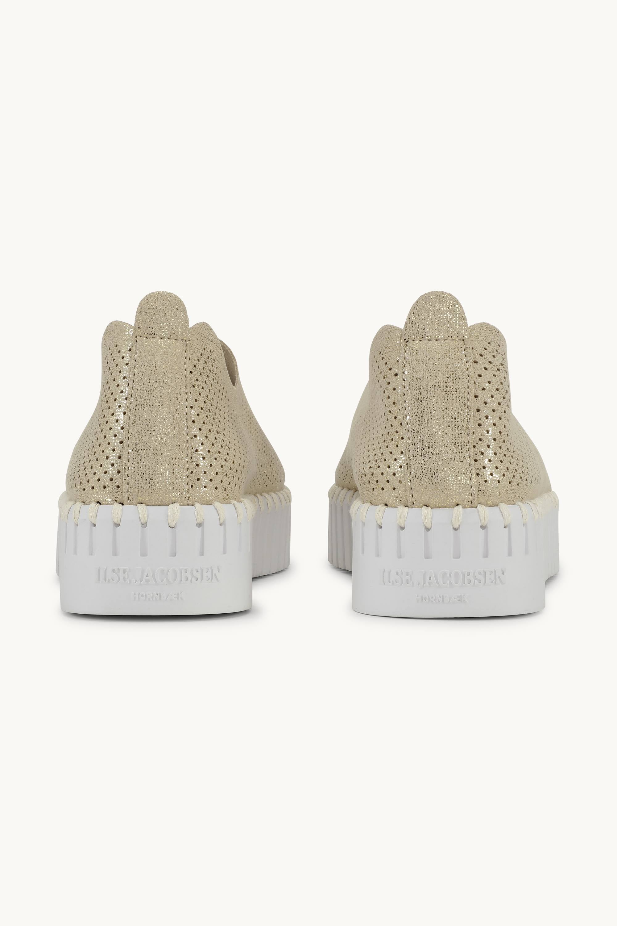 Tulip Plattformsko Glitter - Platin White