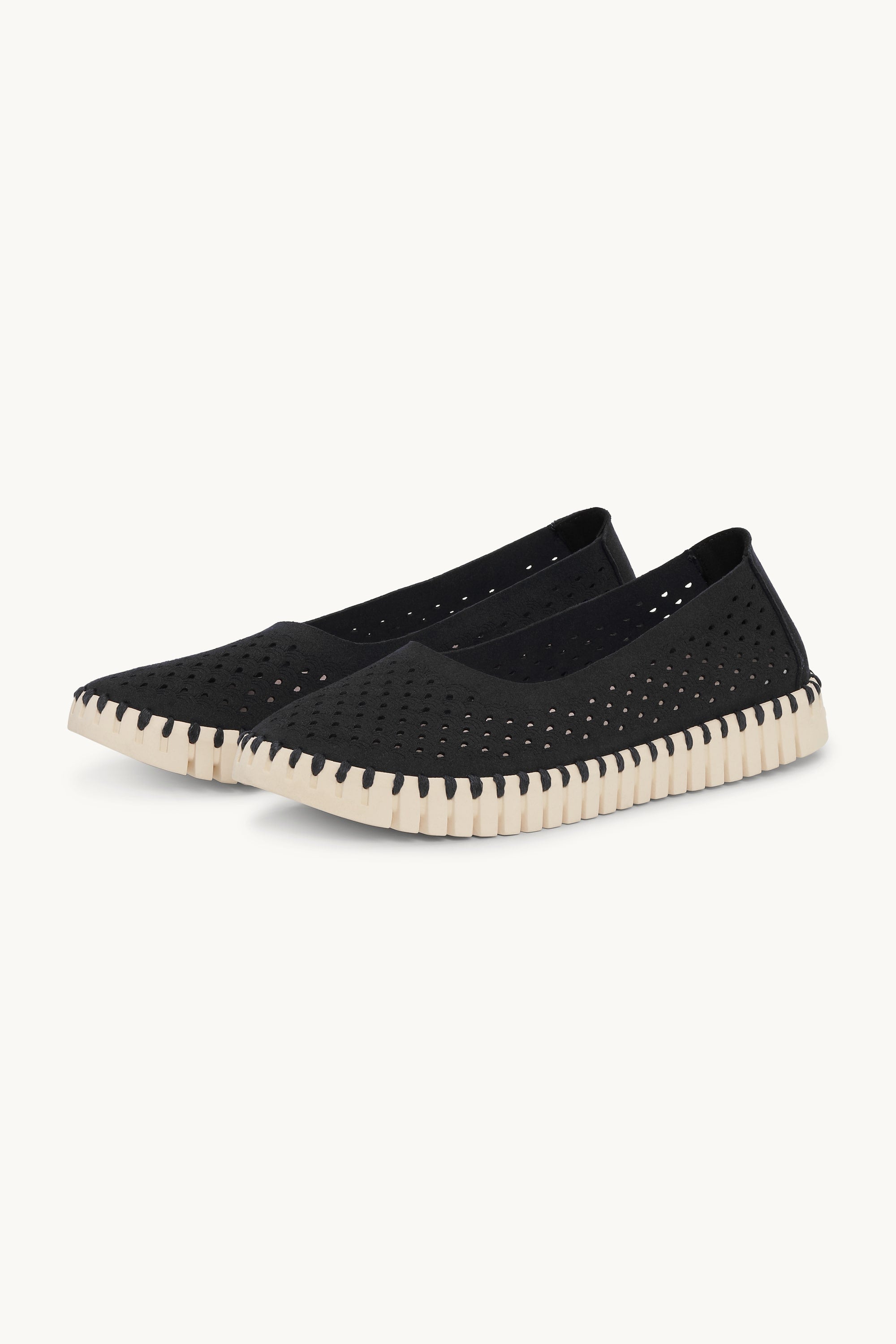 Ballerinaskor - Black Pearled Ivory
