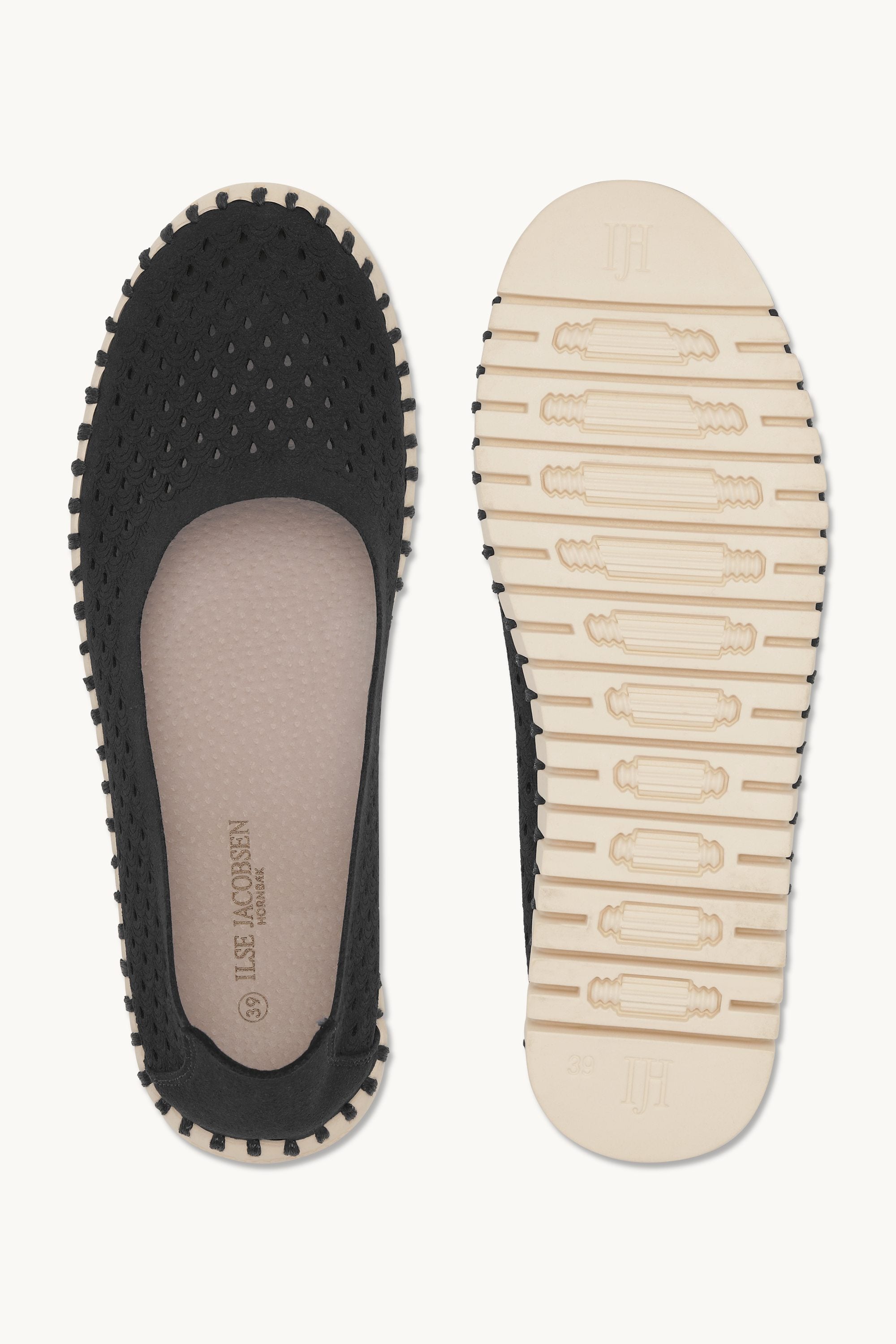 Ballerinaskor - Black Pearled Ivory
