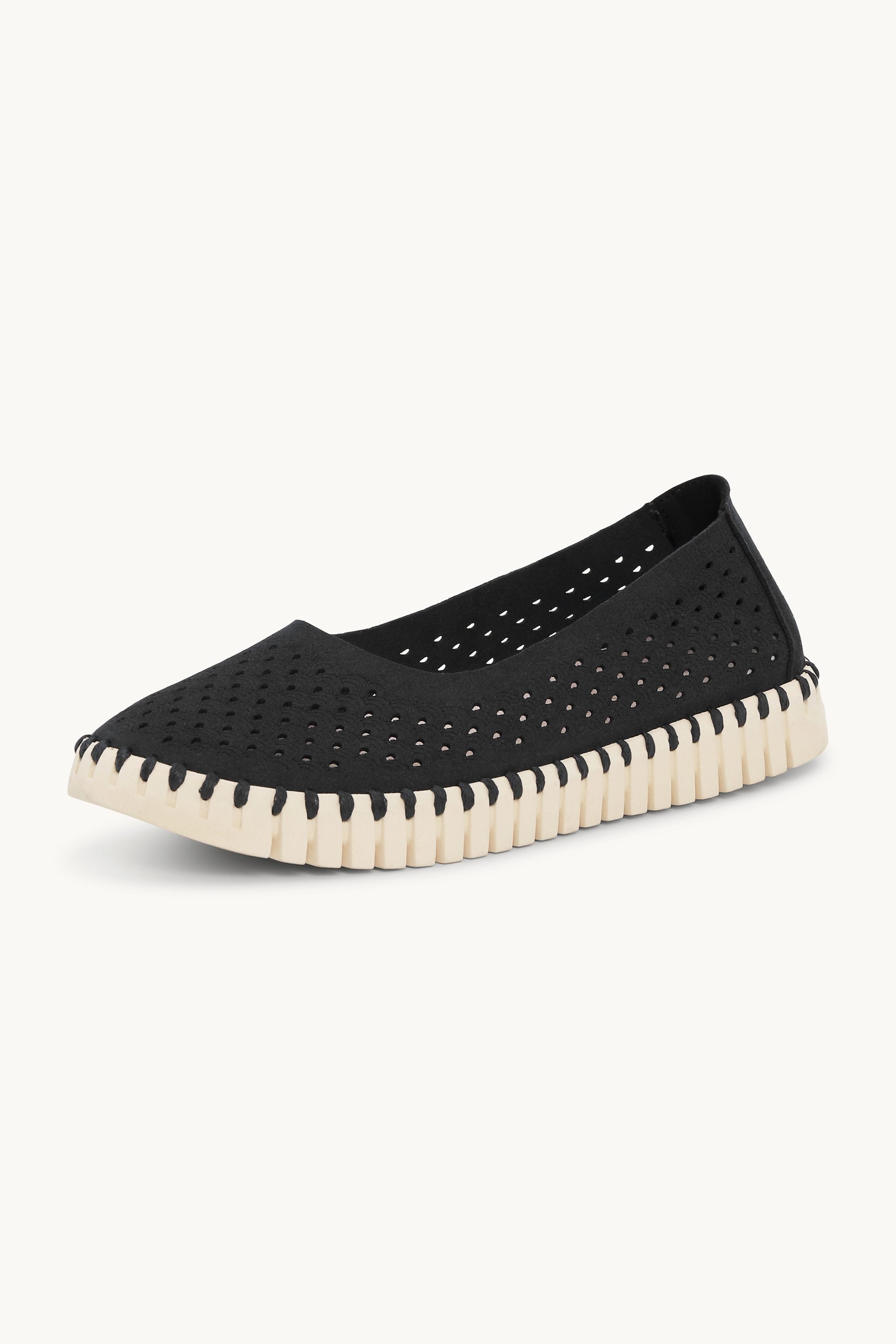 Ballerinaskor - Black Pearled Ivory