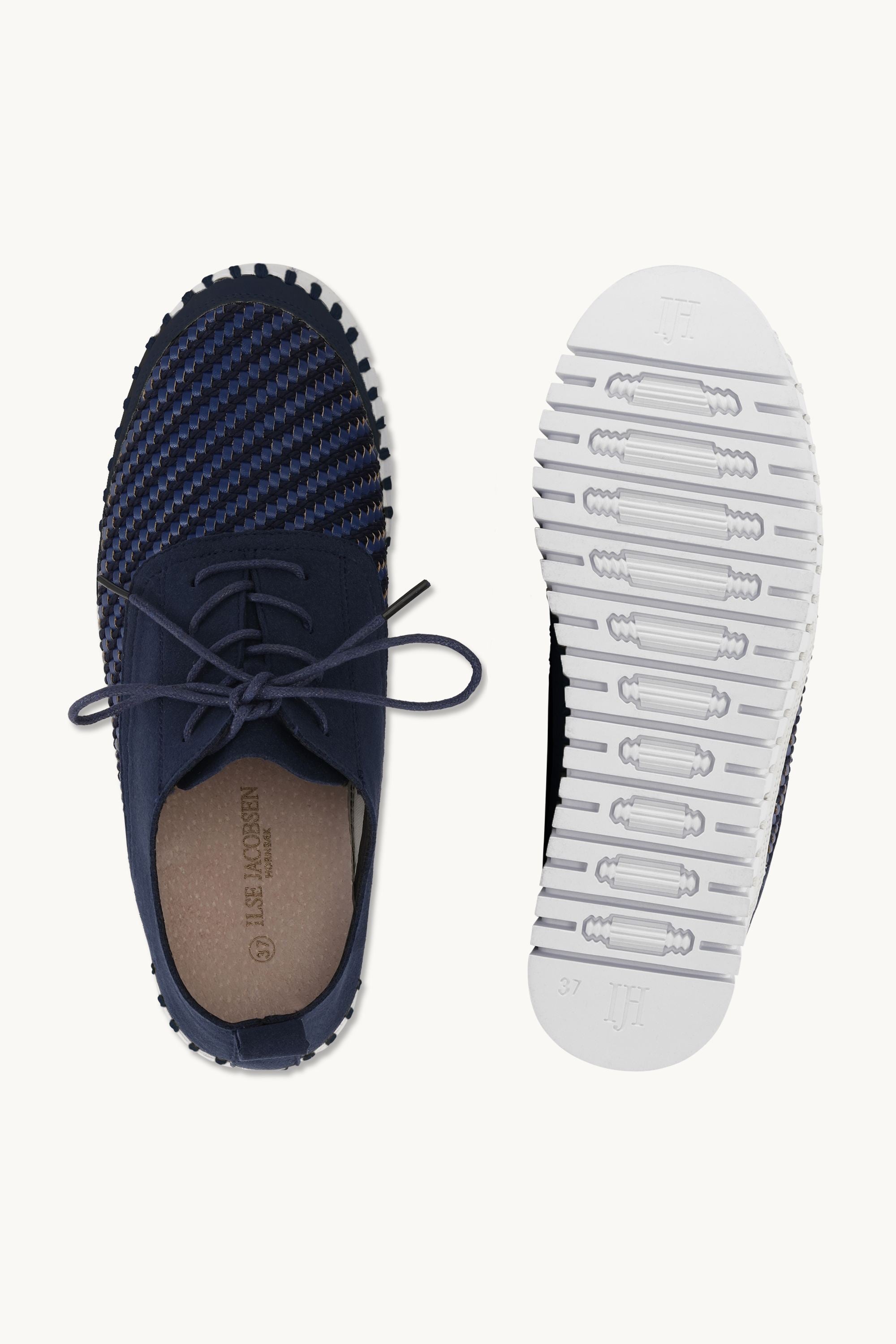 Tulip Skor Med Snörning - Dark Indigo White