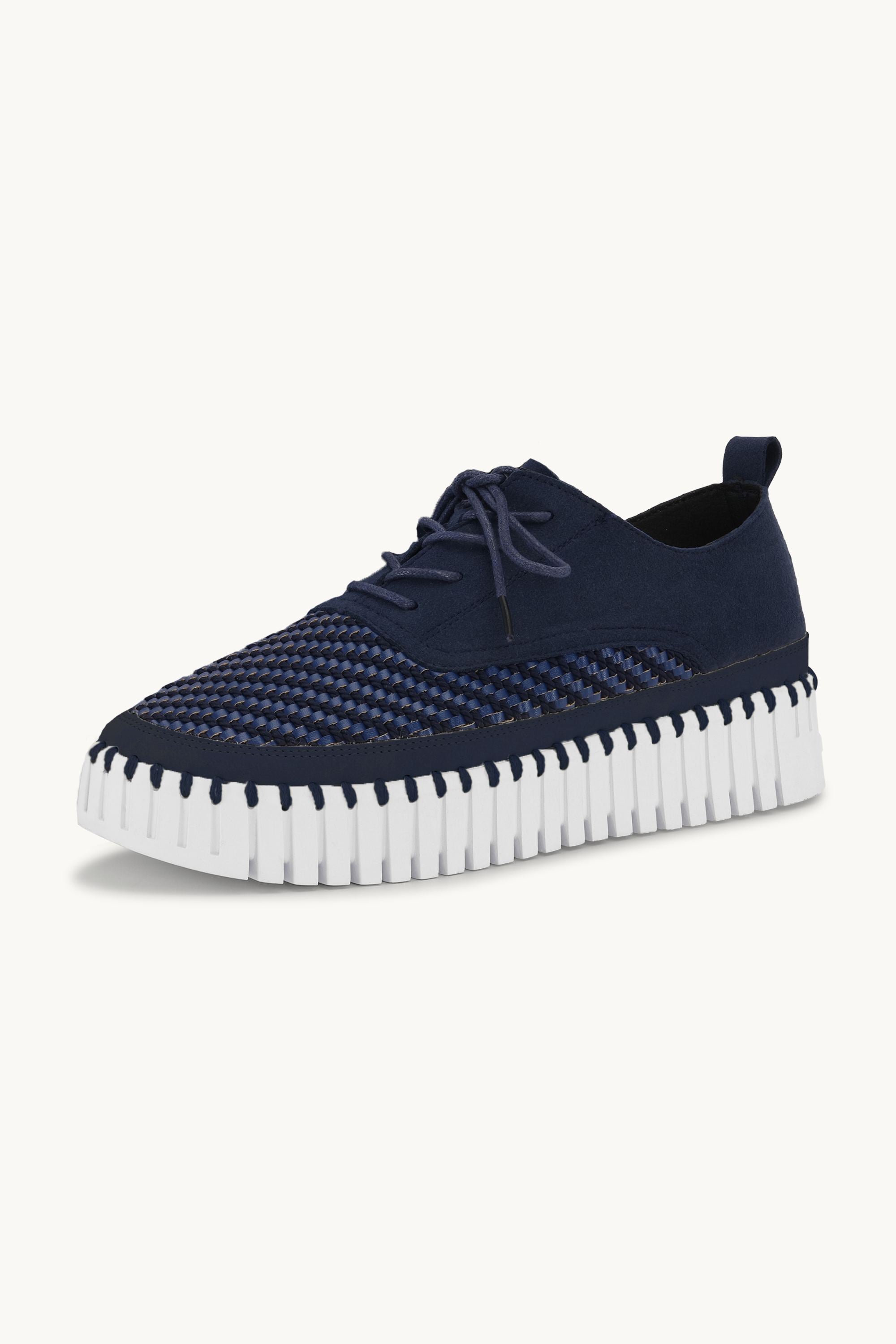 Tulip Skor Med Snörning - Dark Indigo White