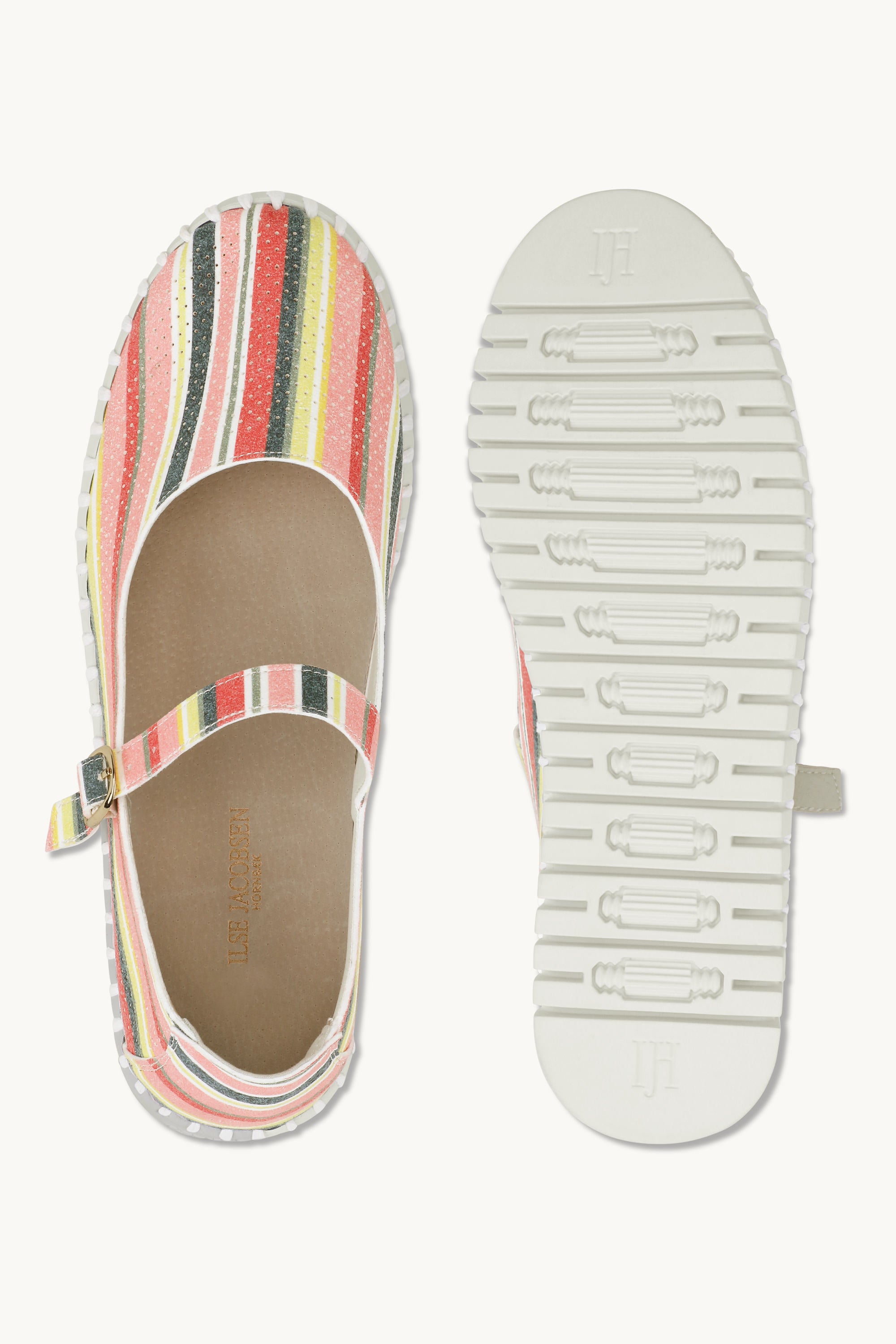 Ballerina Randig - Peach Bud White