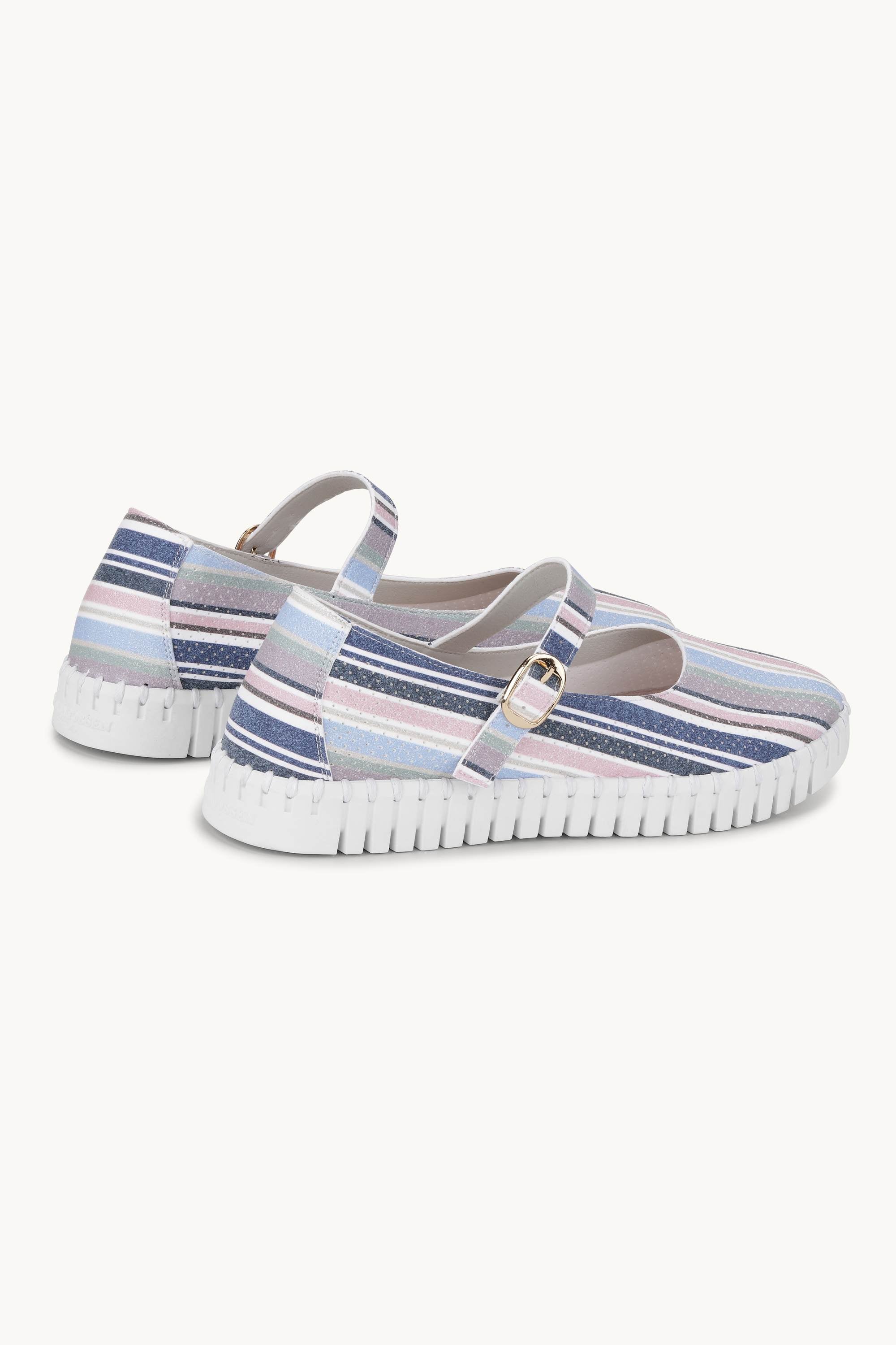 Ballerina Randig - Lotus White