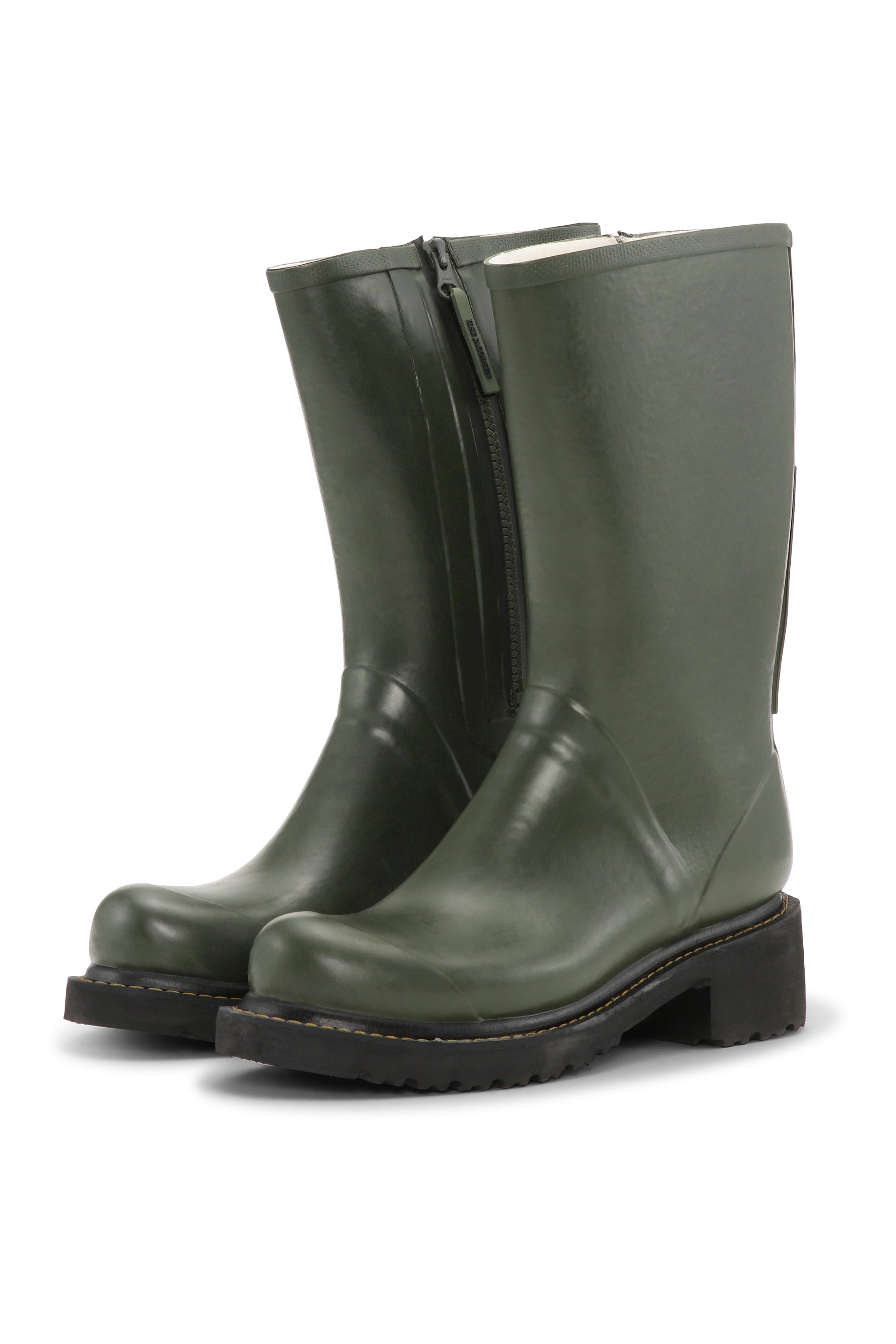 Ilse Jacobsen Hornbæk Footwear 3/4 Rubber Boots With Zip Rain boots 410 Army
