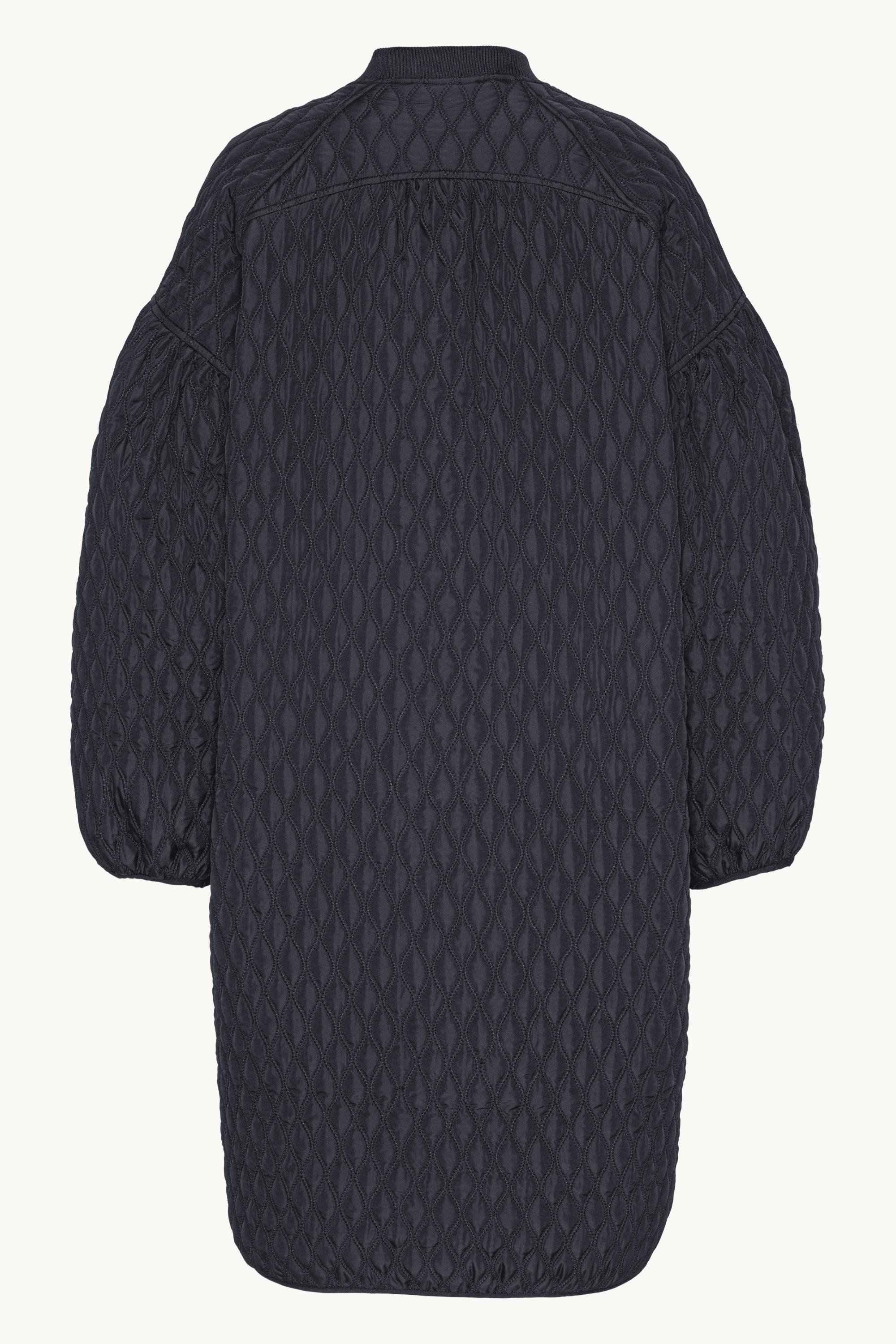 Lång Vadderad Jacka - Dark Indigo