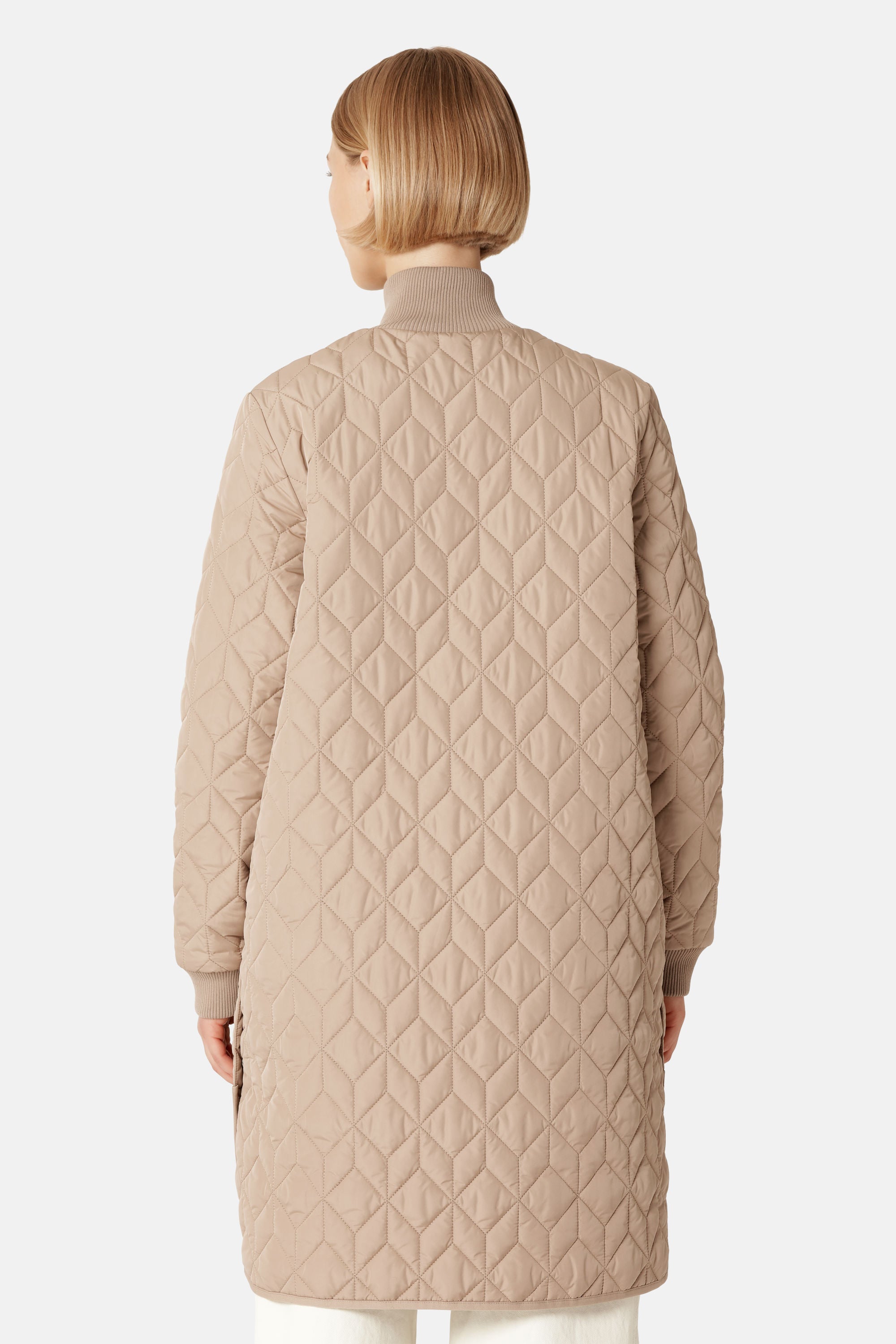 Lång Quiltad Jacka - Wheat