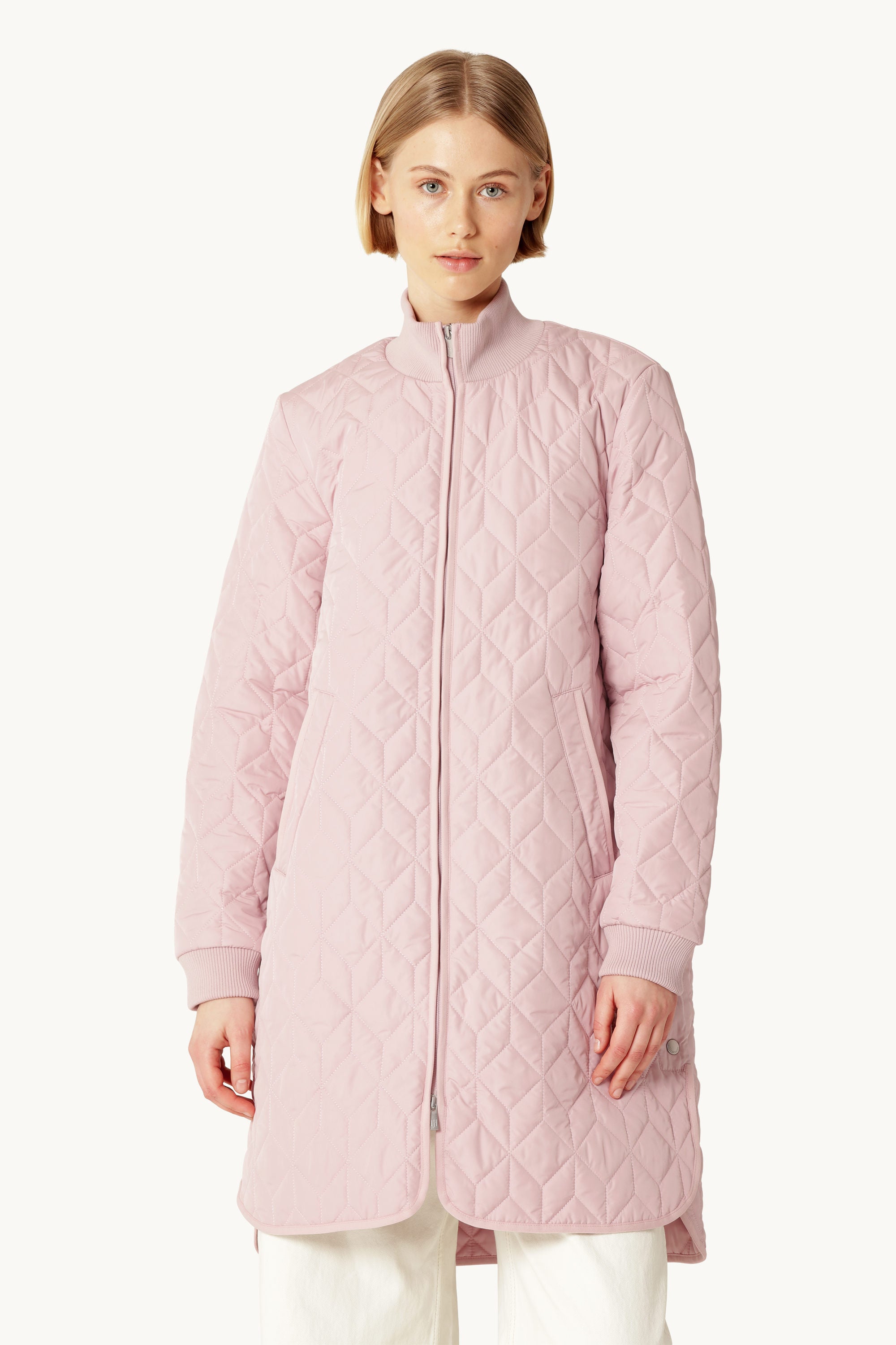 Lång Quiltad Jacka - Burnished Lilac