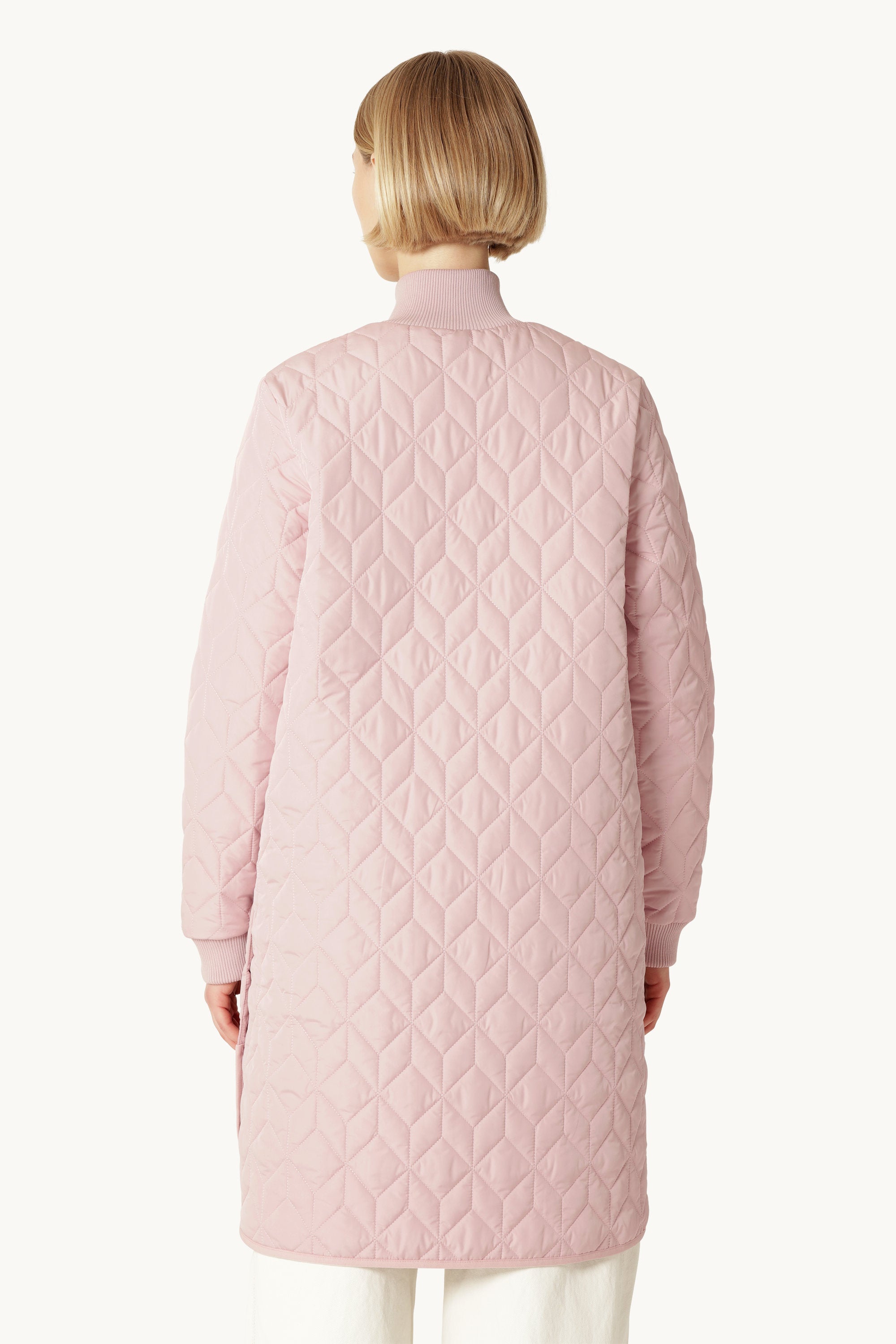 Lång Quiltad Jacka - Burnished Lilac