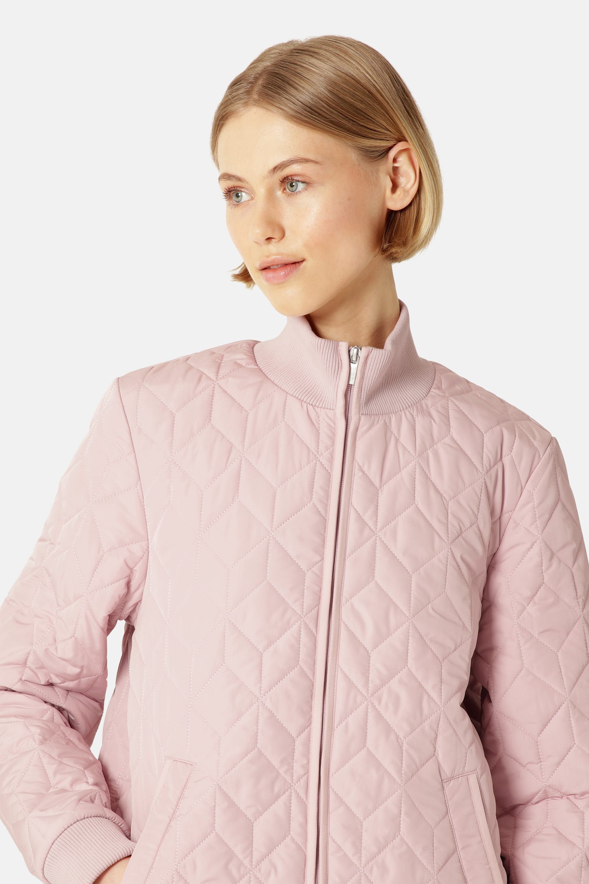 Lång Quiltad Jacka - Burnished Lilac