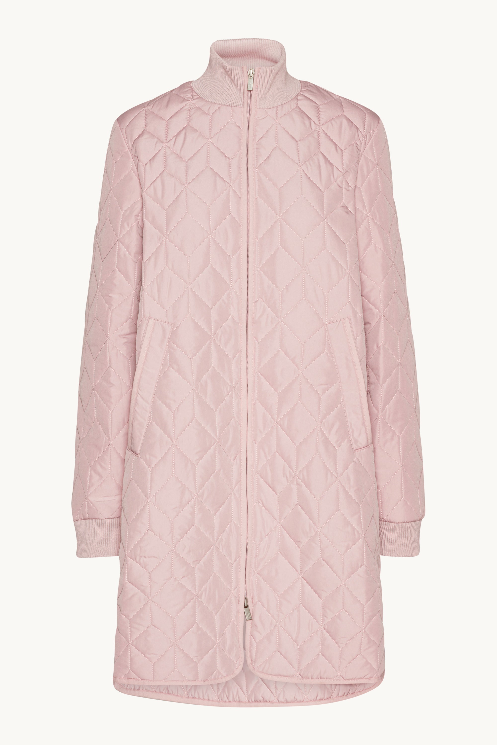 Lång Quiltad Jacka - Burnished Lilac