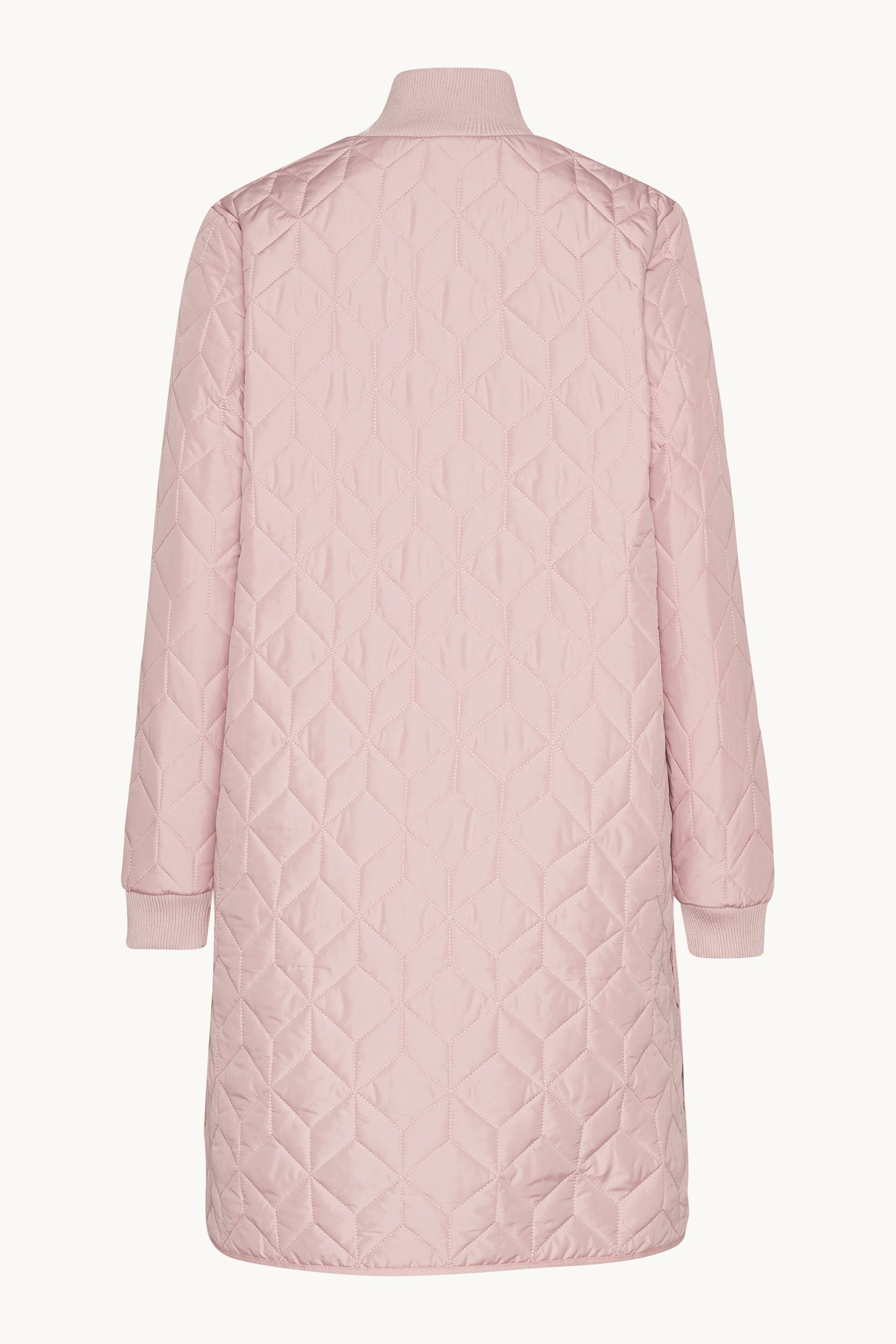 Lång Quiltad Jacka - Burnished Lilac