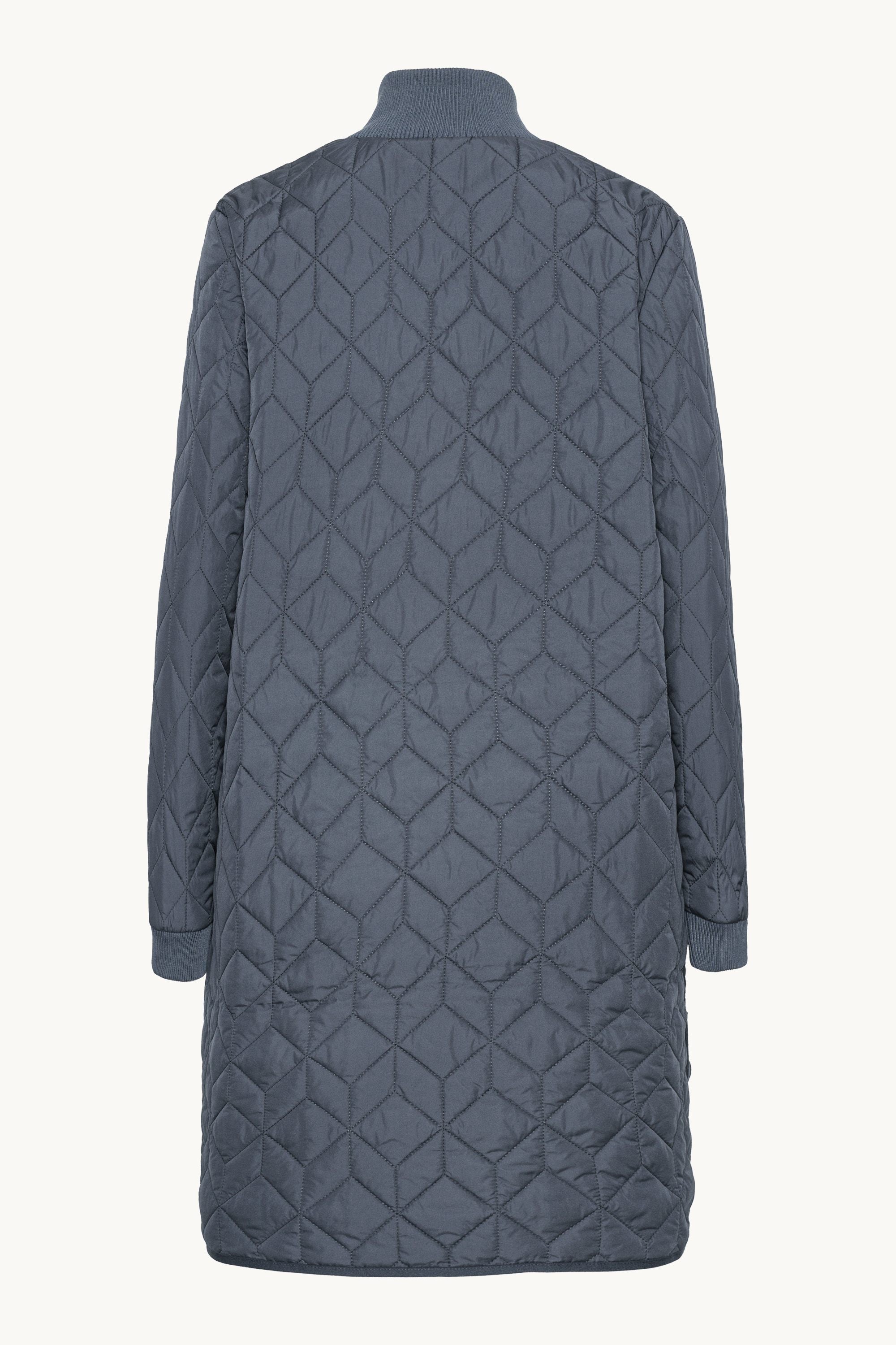 Lång Quiltad Jacka - Ombre Blue