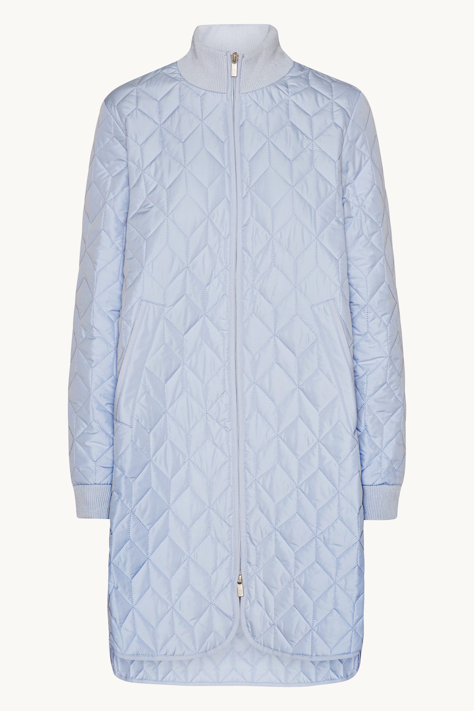 Lång Quiltad Jacka - Heather