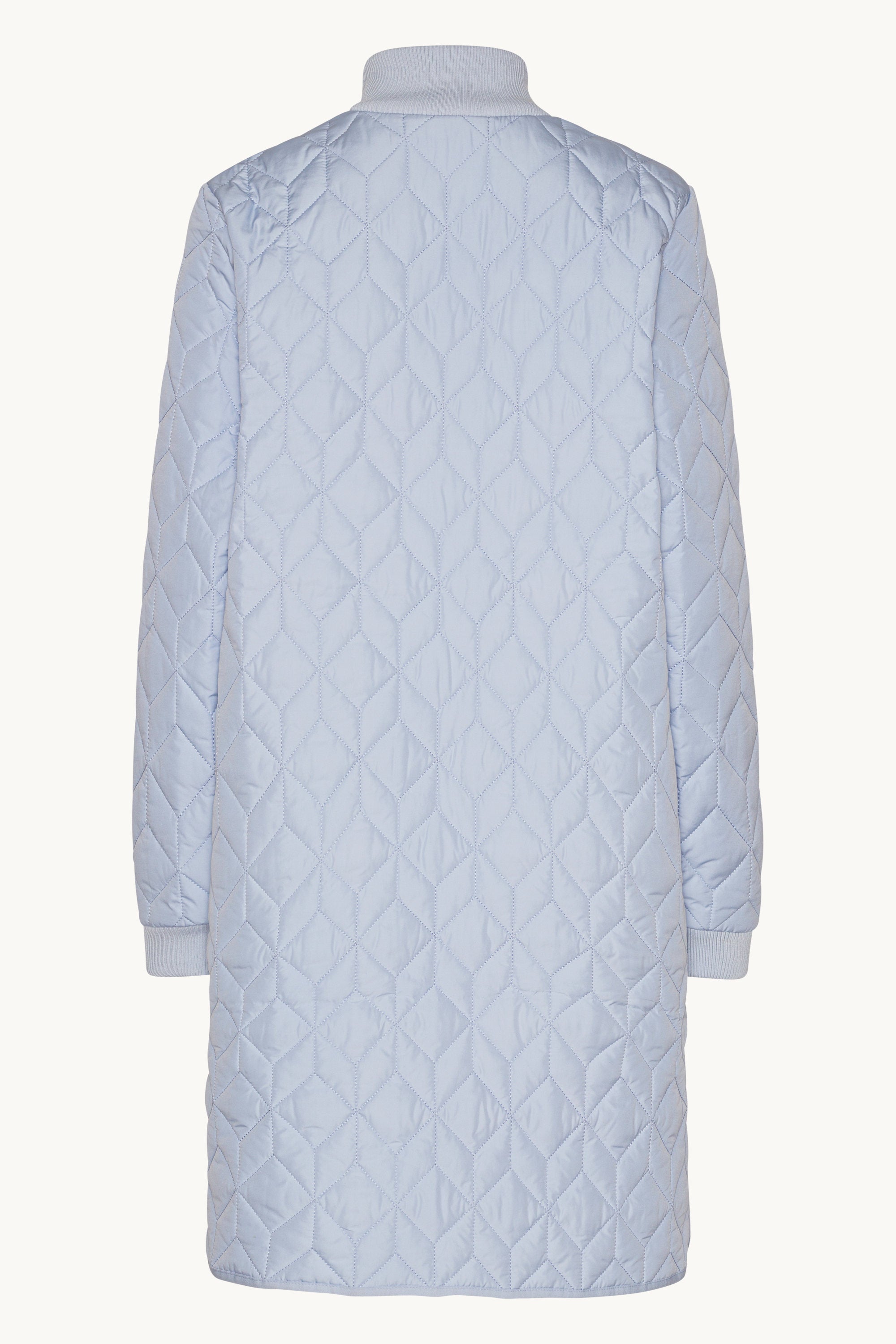 Lång Quiltad Jacka - Heather