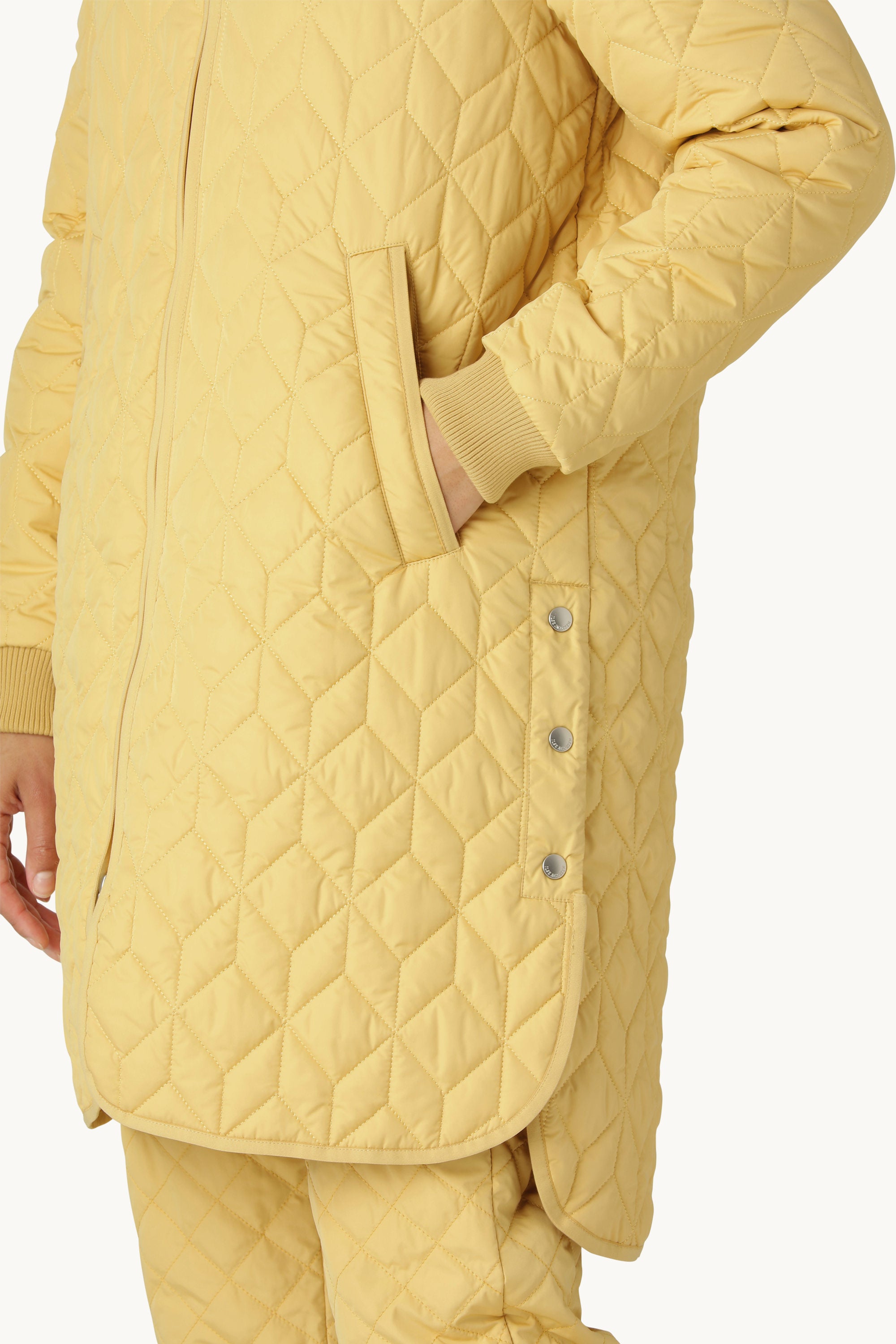 Lång Quiltad Jacka - Marigold