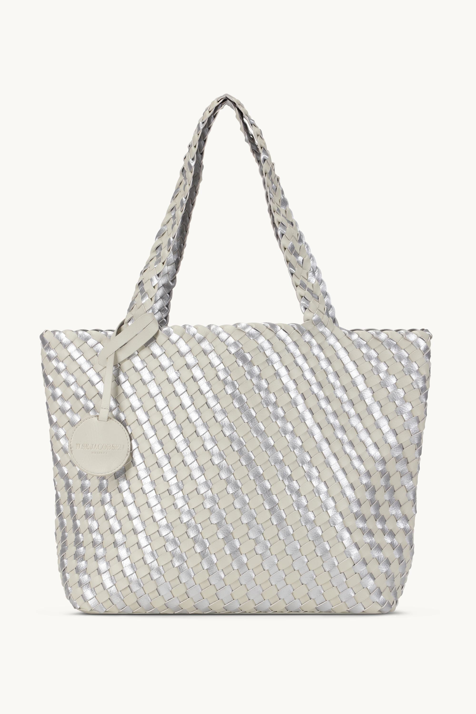 Tote Bag Flätad - Milk Creme Silver