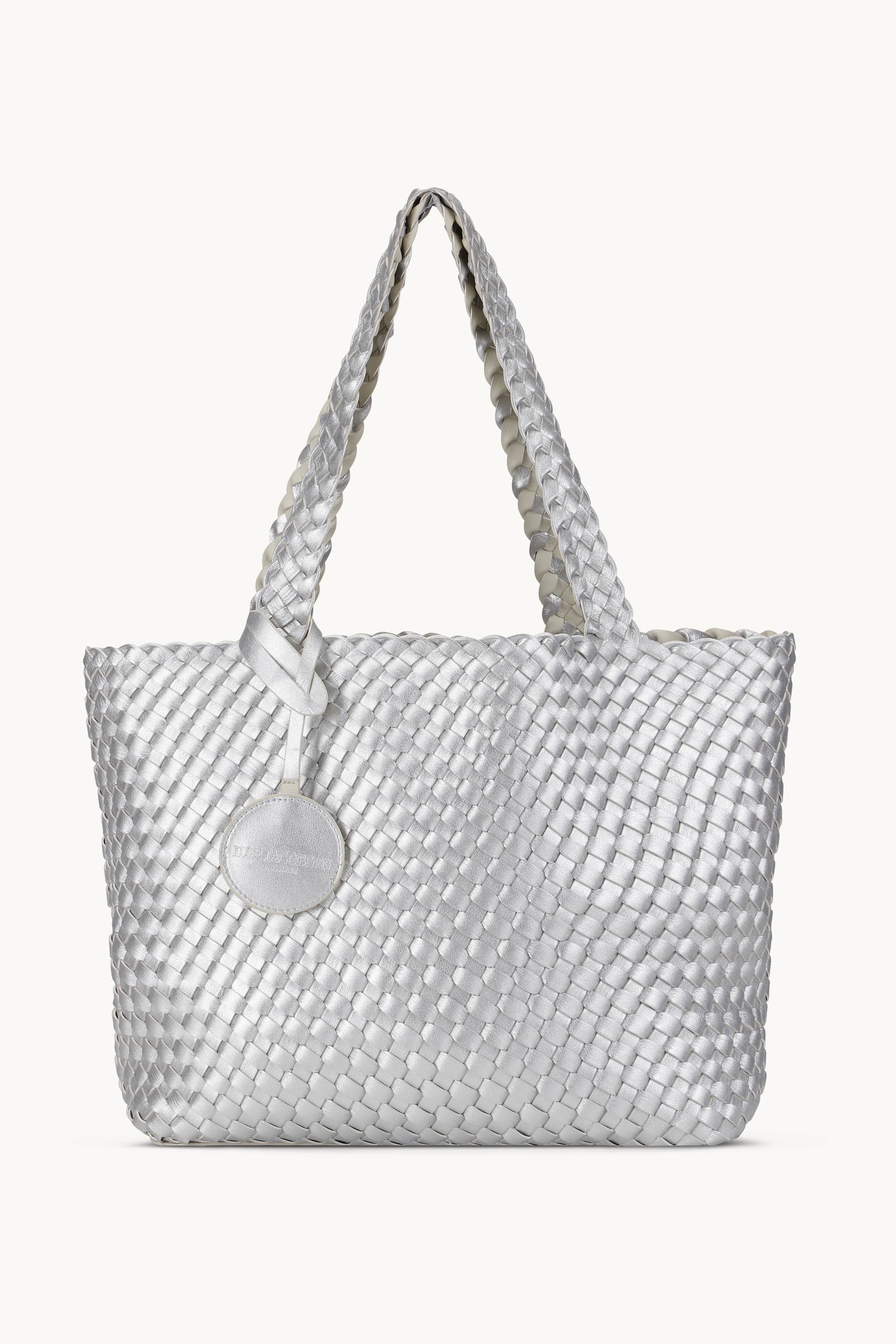 Tote Bag Flätad - Milk Creme Silver