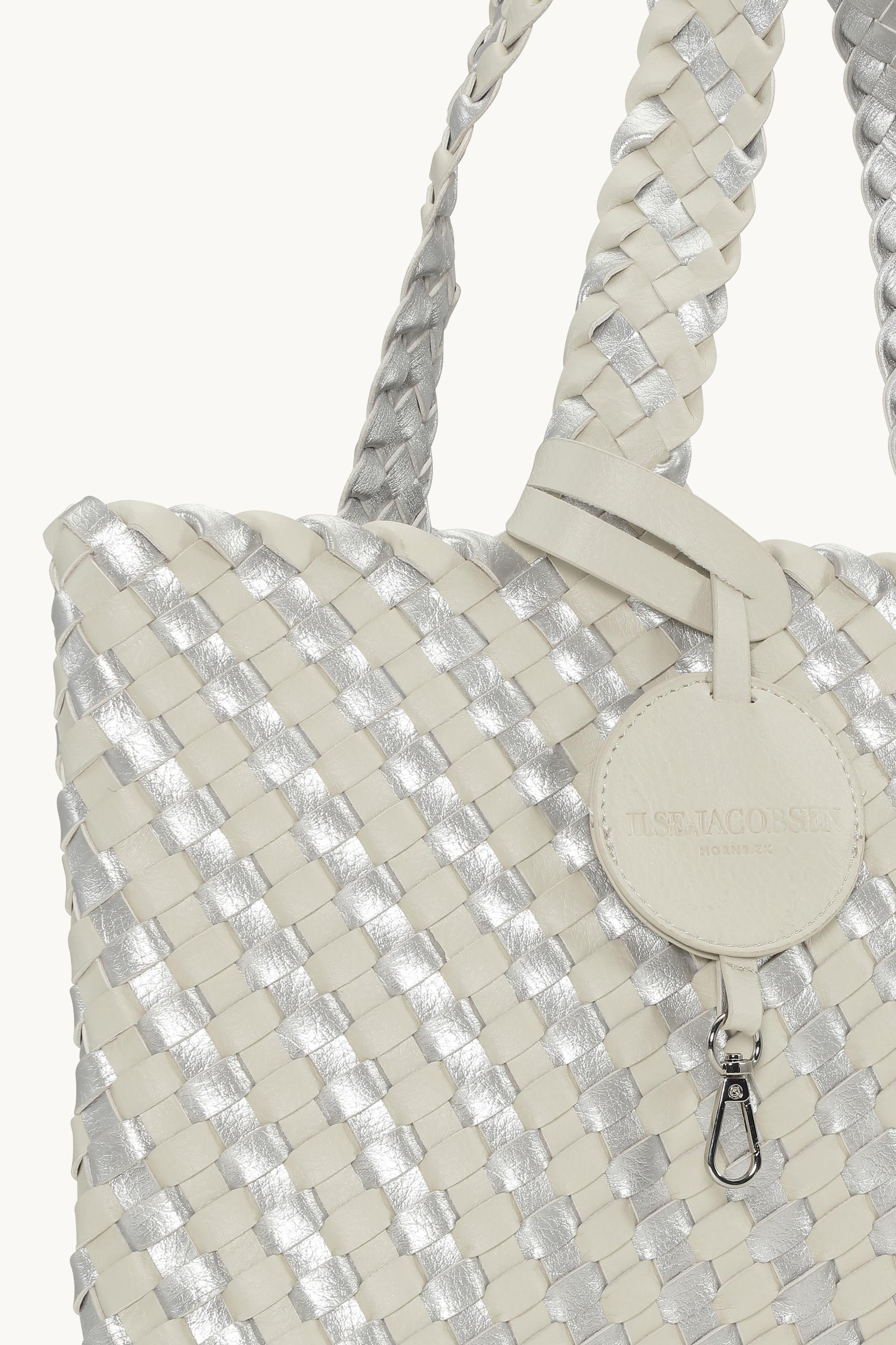 Tote Bag Flätad - Milk Creme Silver