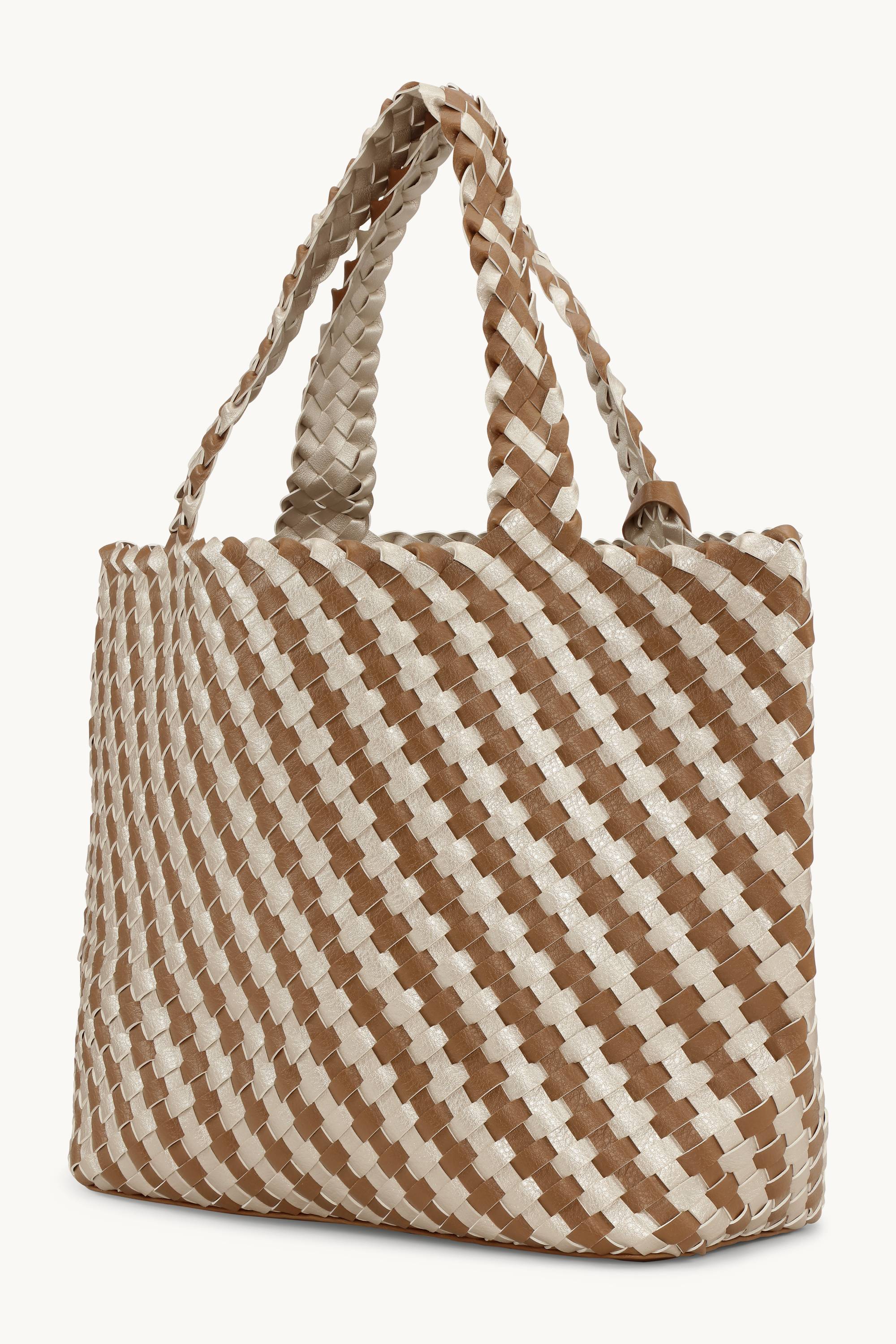 Tote Bag Flätad - Goldy Sand Dollar Metallic