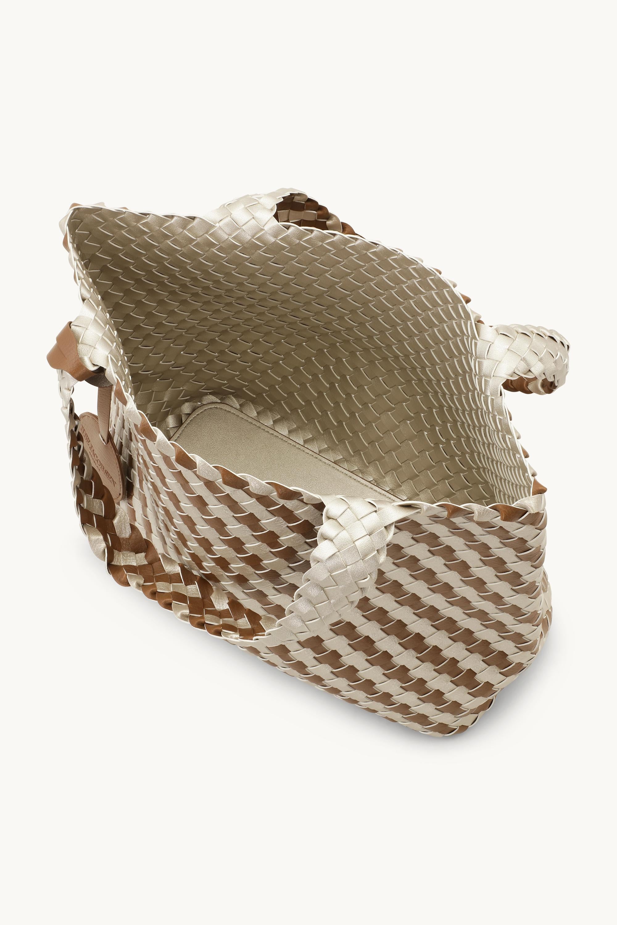 Tote Bag Flätad - Goldy Sand Dollar Metallic
