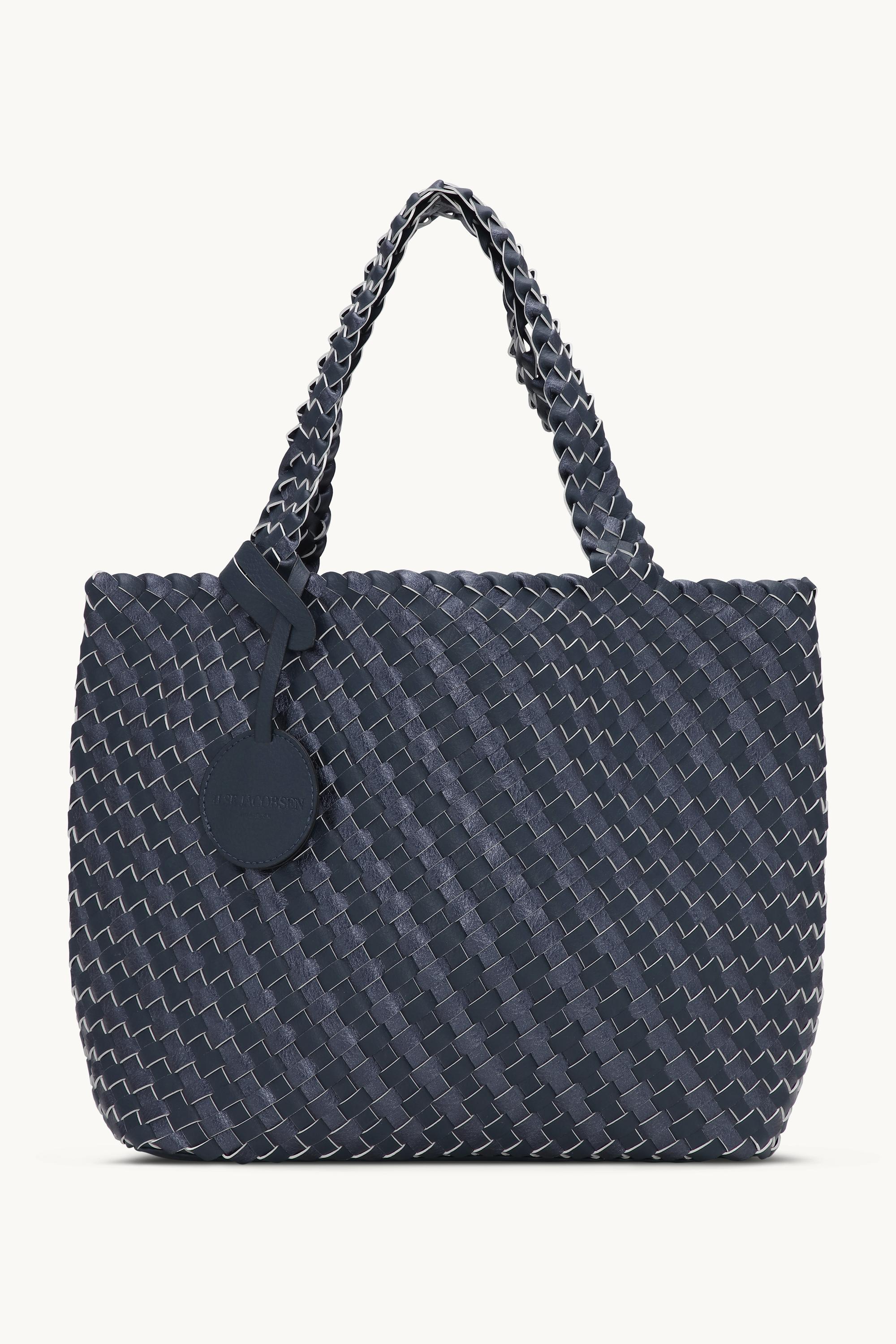 Tote Bag Flätad - Ombre Blue Metallic Ombre Blue