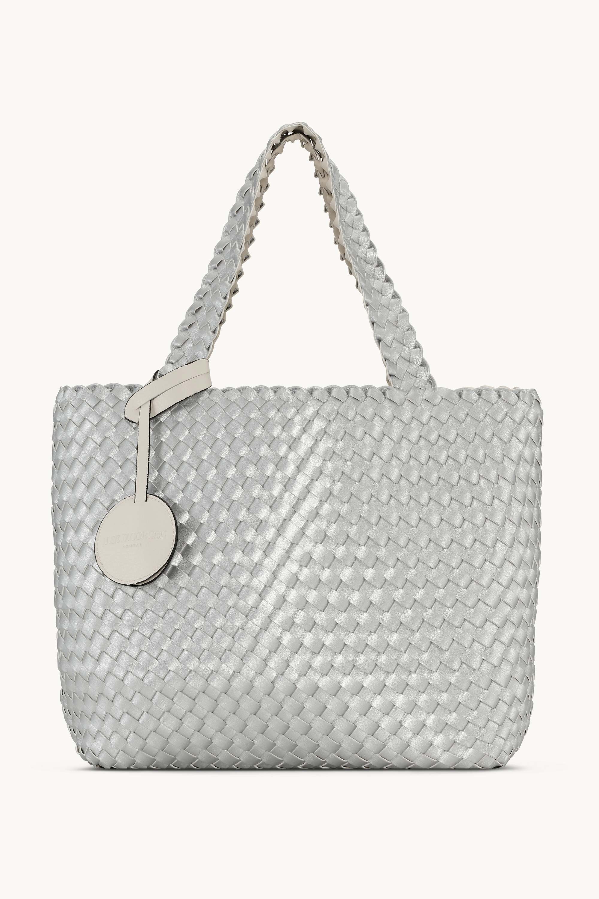 Tote Bag Flätad - Egg White Silver