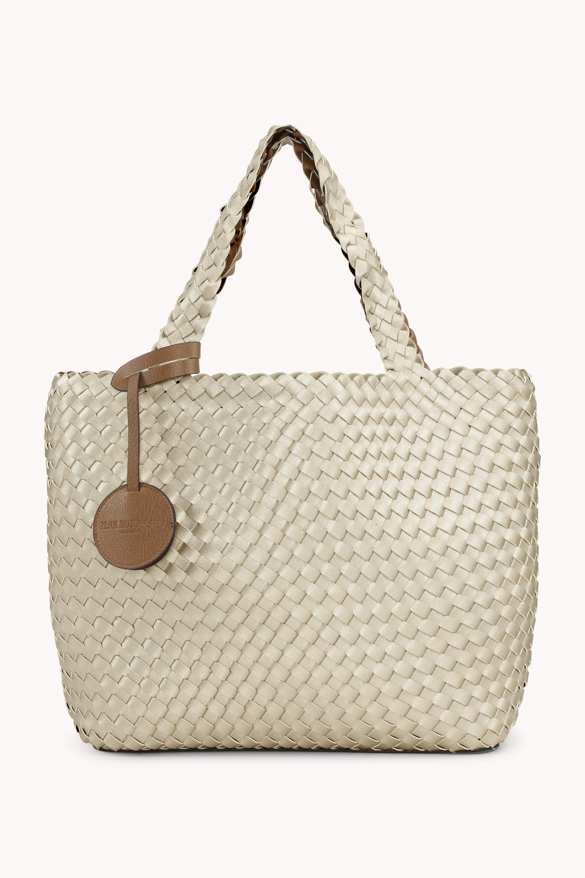 Tote Bag Flätad - Goldy Sand Dollar Metallic