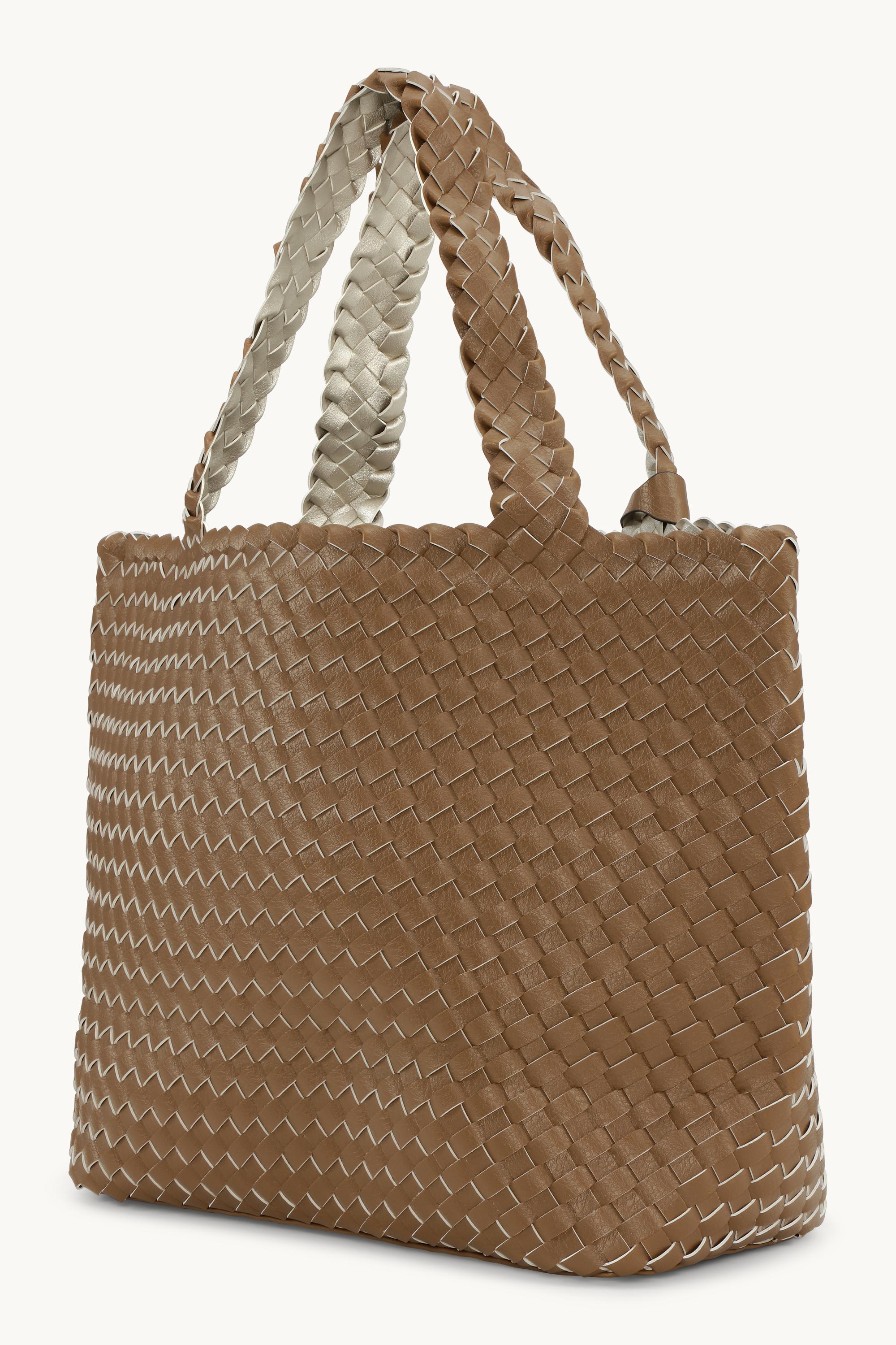 Tote Bag Flätad - Goldy Sand Dollar Metallic