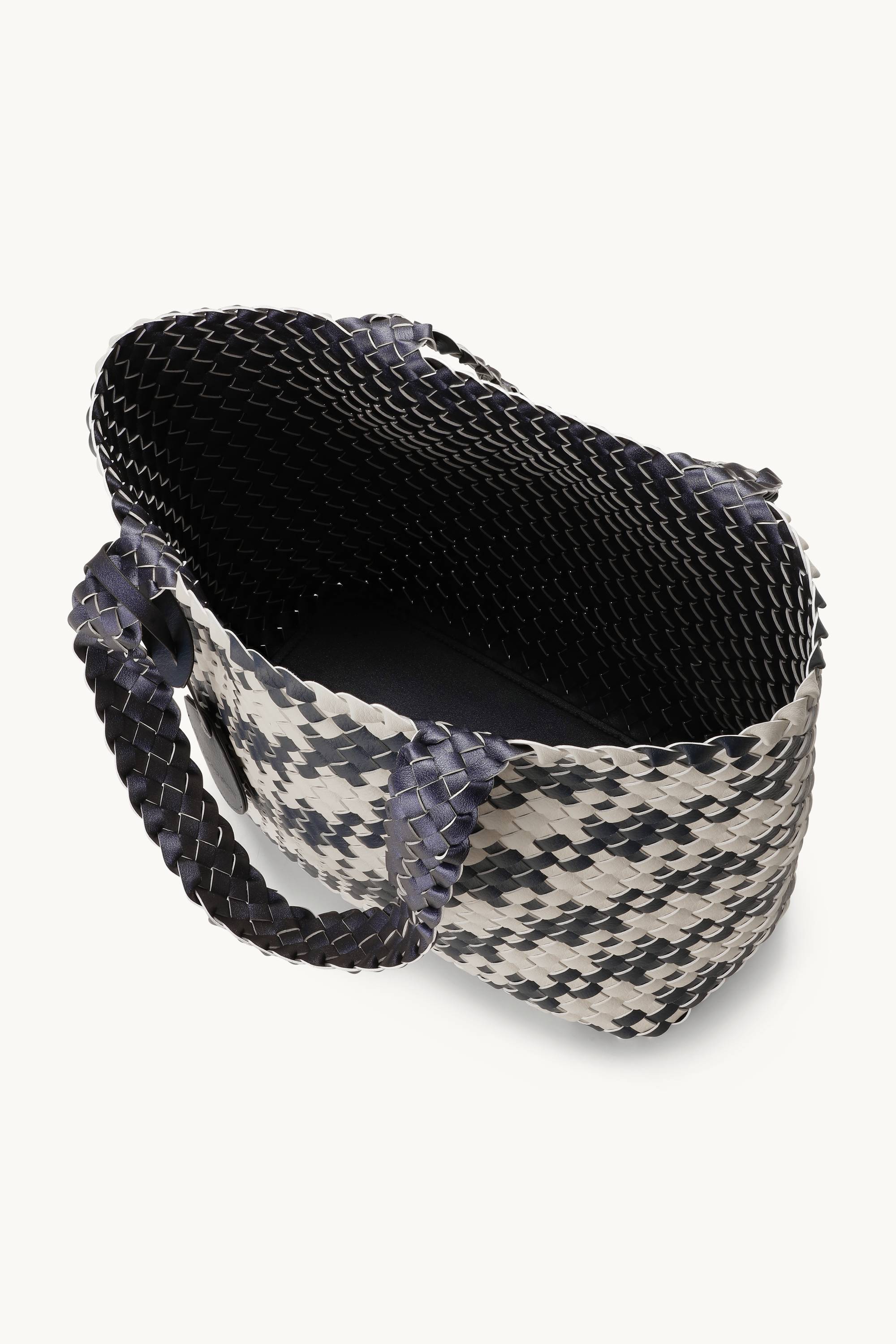 Houndstooth Braided Shopper - Ombre Blue light Sand