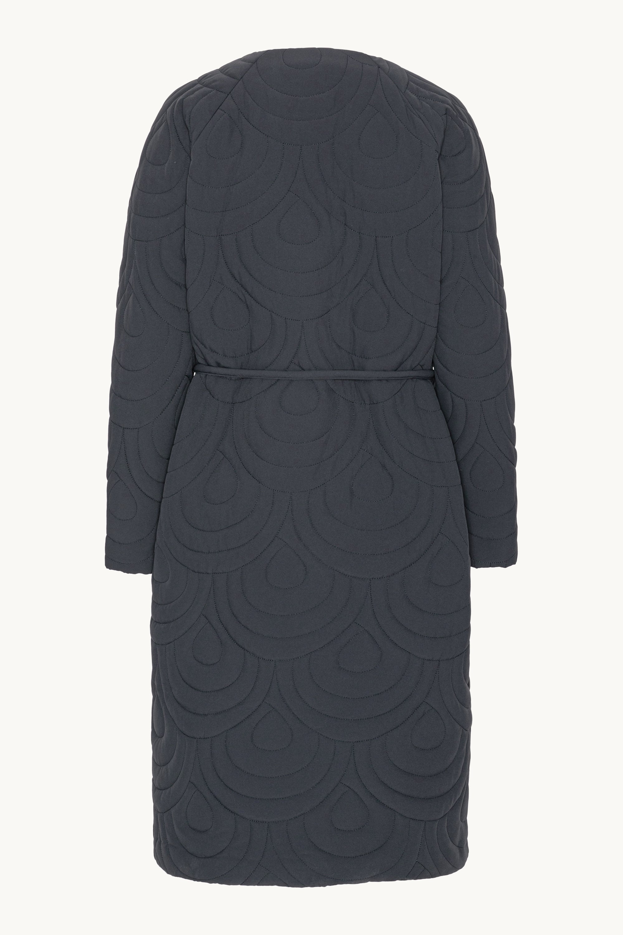 Long Quilted Jacket - Dark Indigo