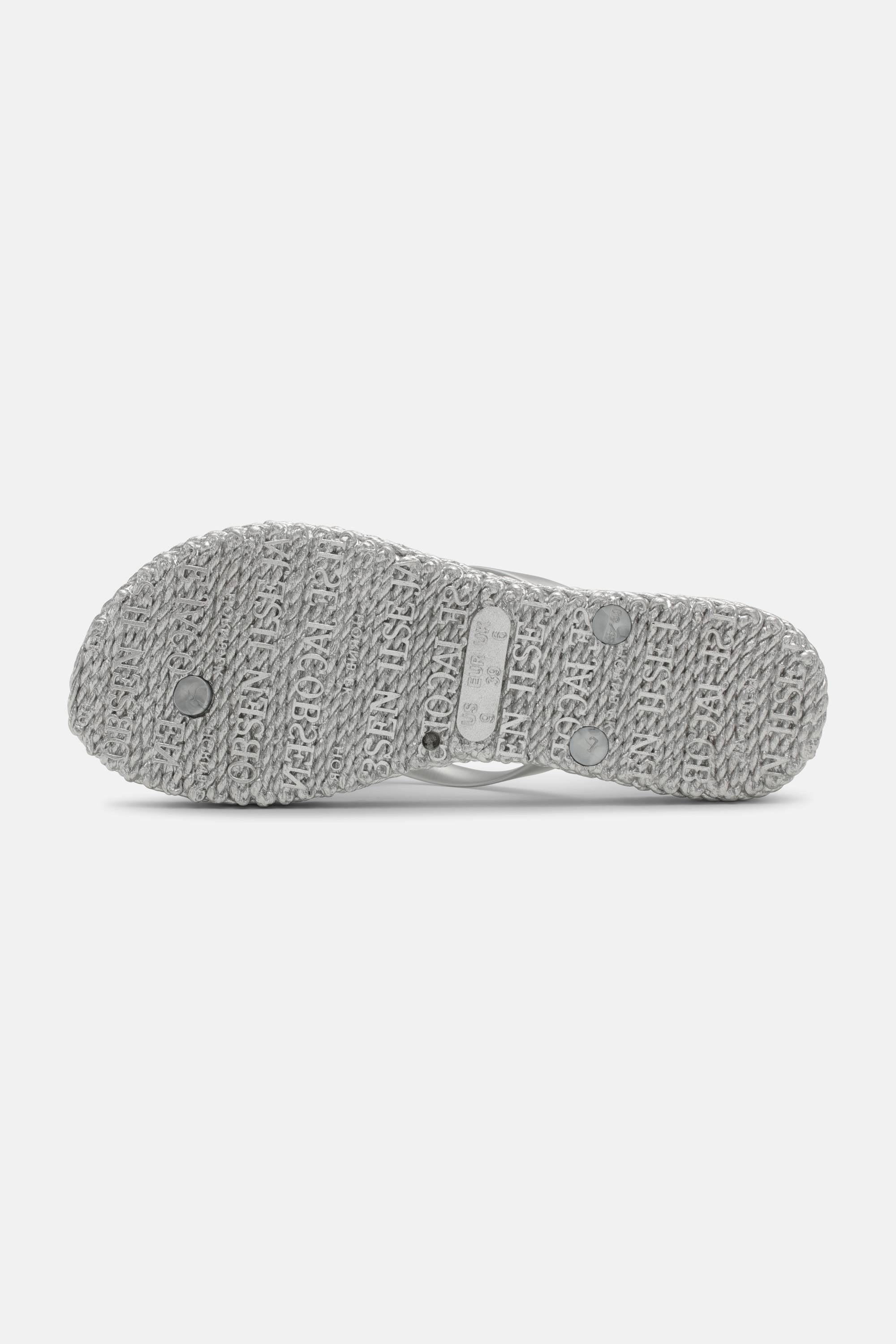 Flip Flops With Logo - Silver
