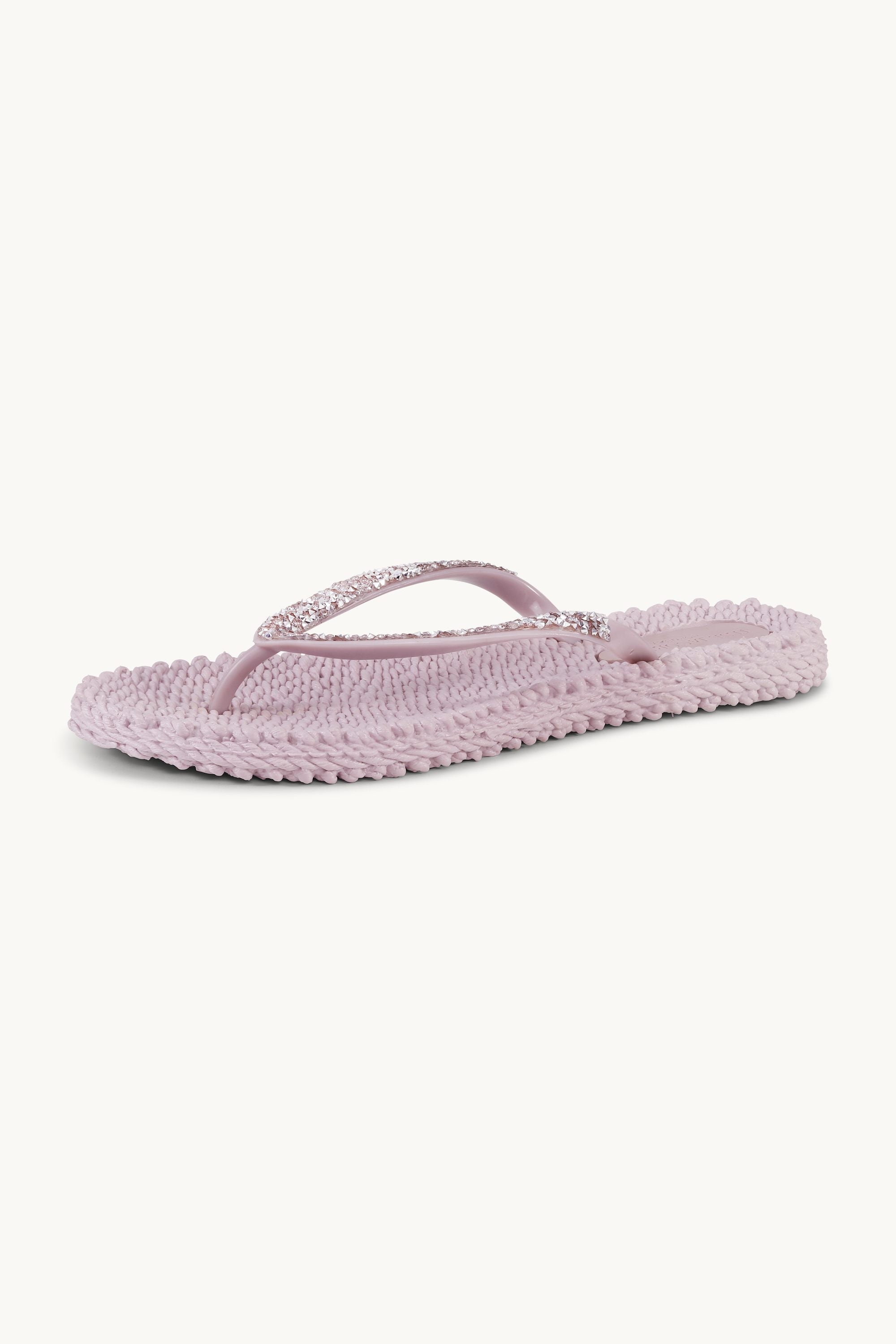 Flip Flops With Rhinestones - Mauve Shadows