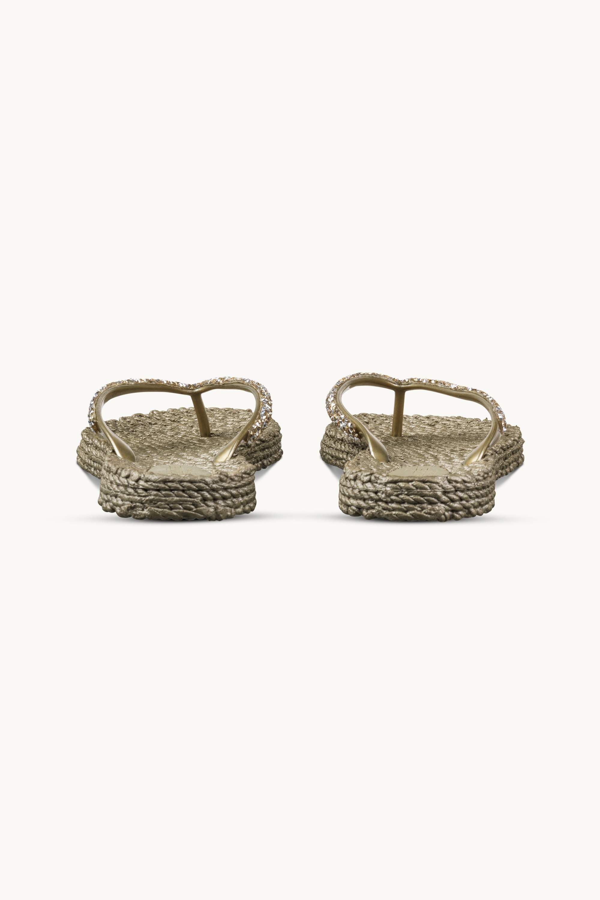 Flip Flops With Rhinestones - Platin