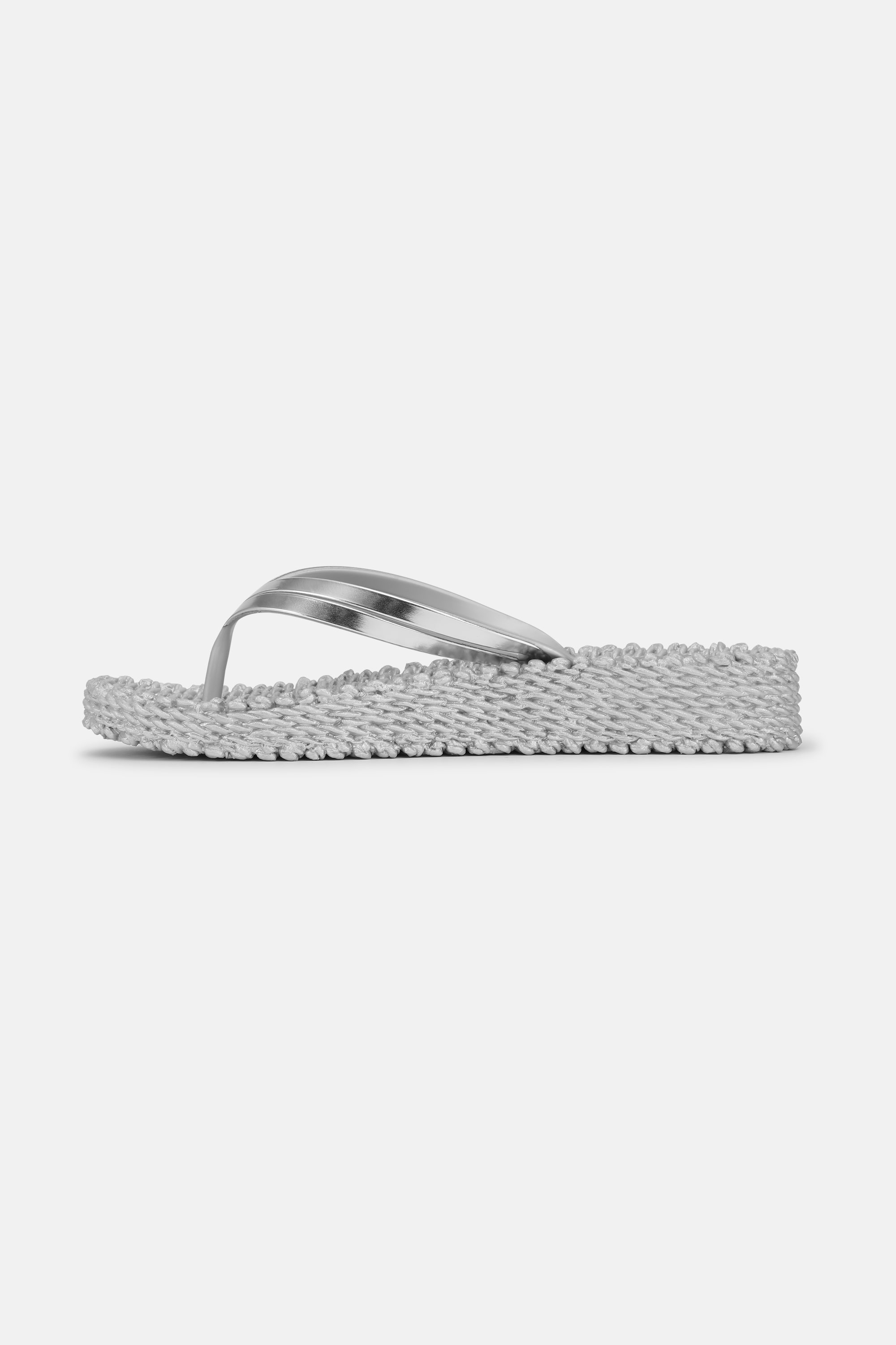 Platform Flip-flops Metallic - Silver