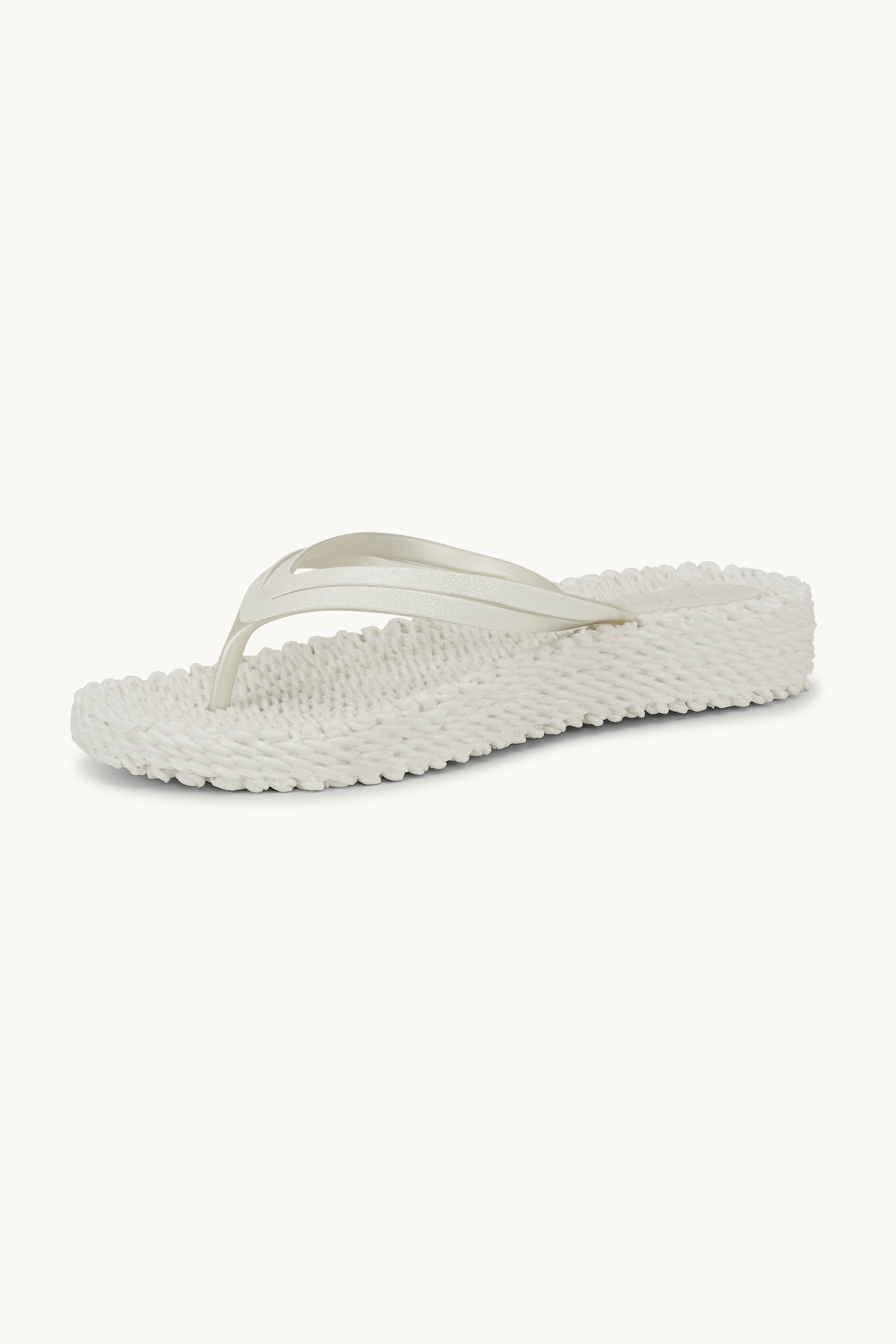 Platform Flip-flops Glitter - Creme