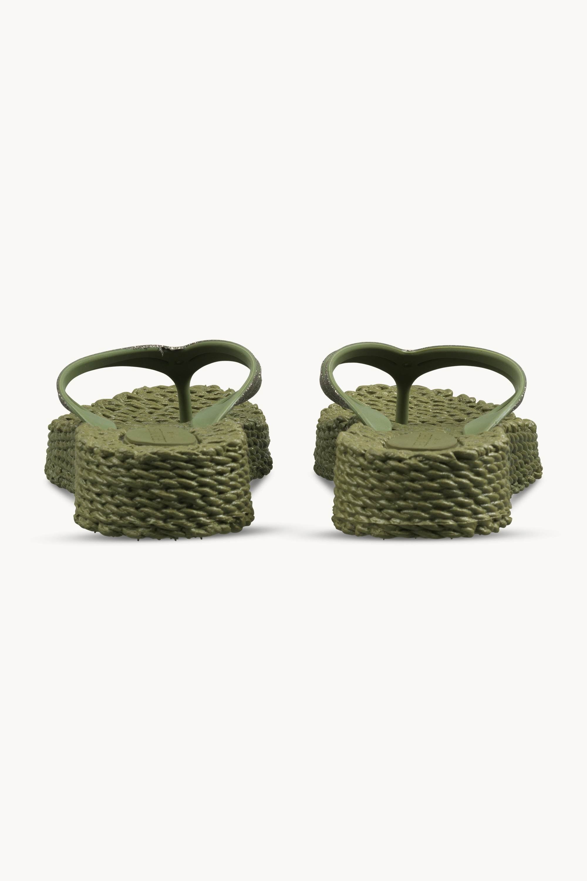 Platform Flip-flops Glitter - Sphagnum