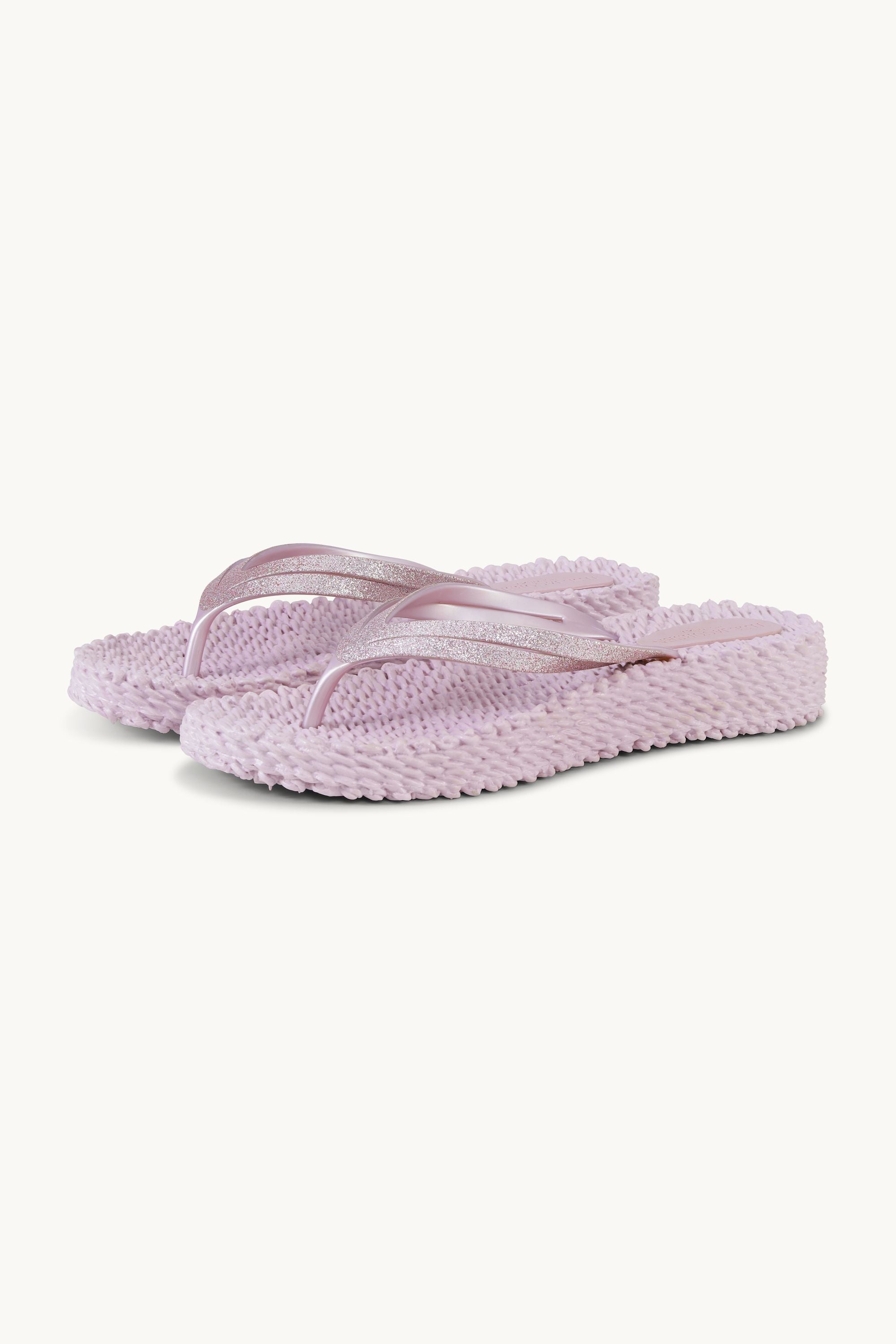 Platform Flip-flops Glitter - Mauve Shadows