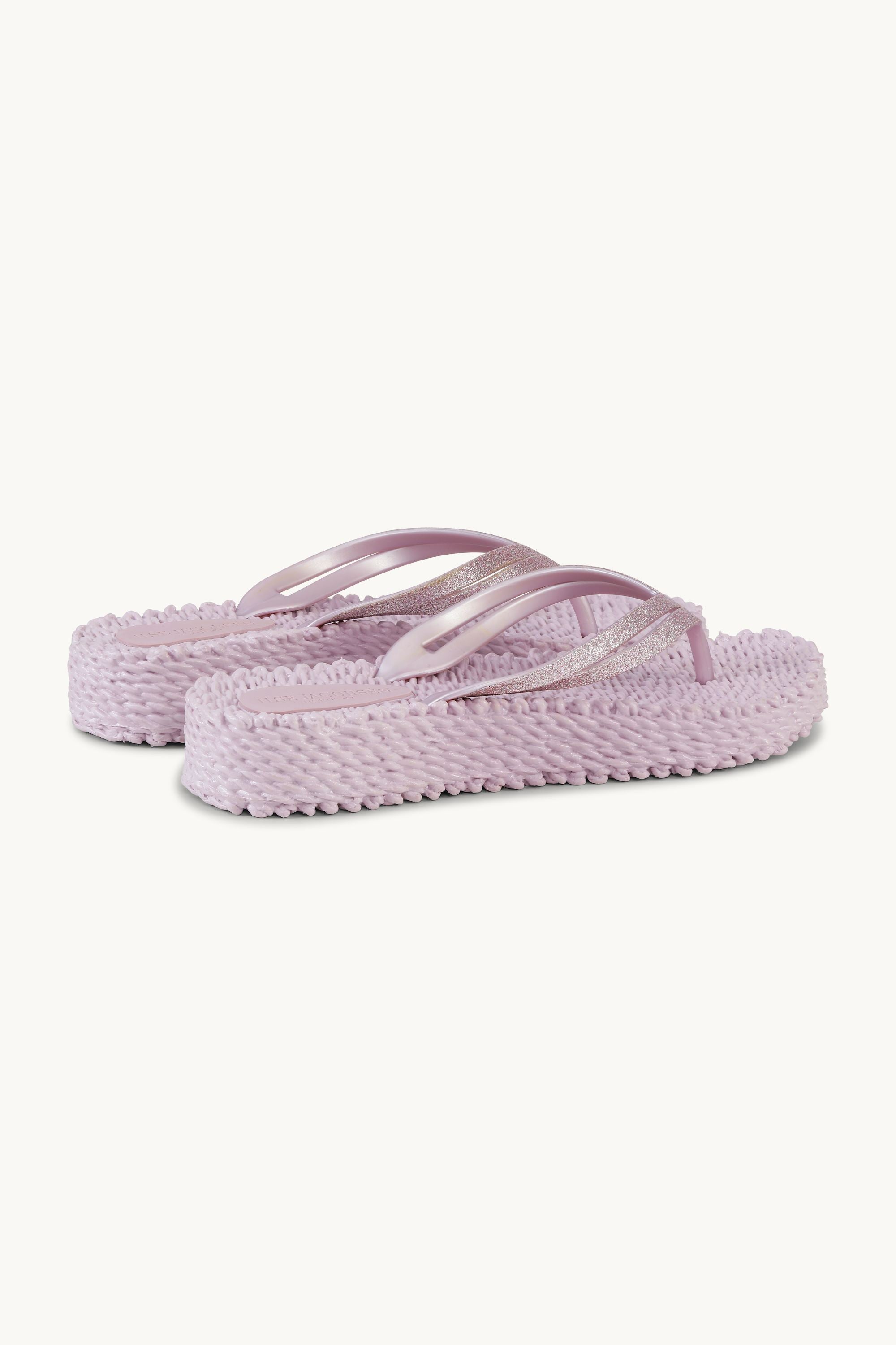 Platform Flip-flops Glitter - Mauve Shadows