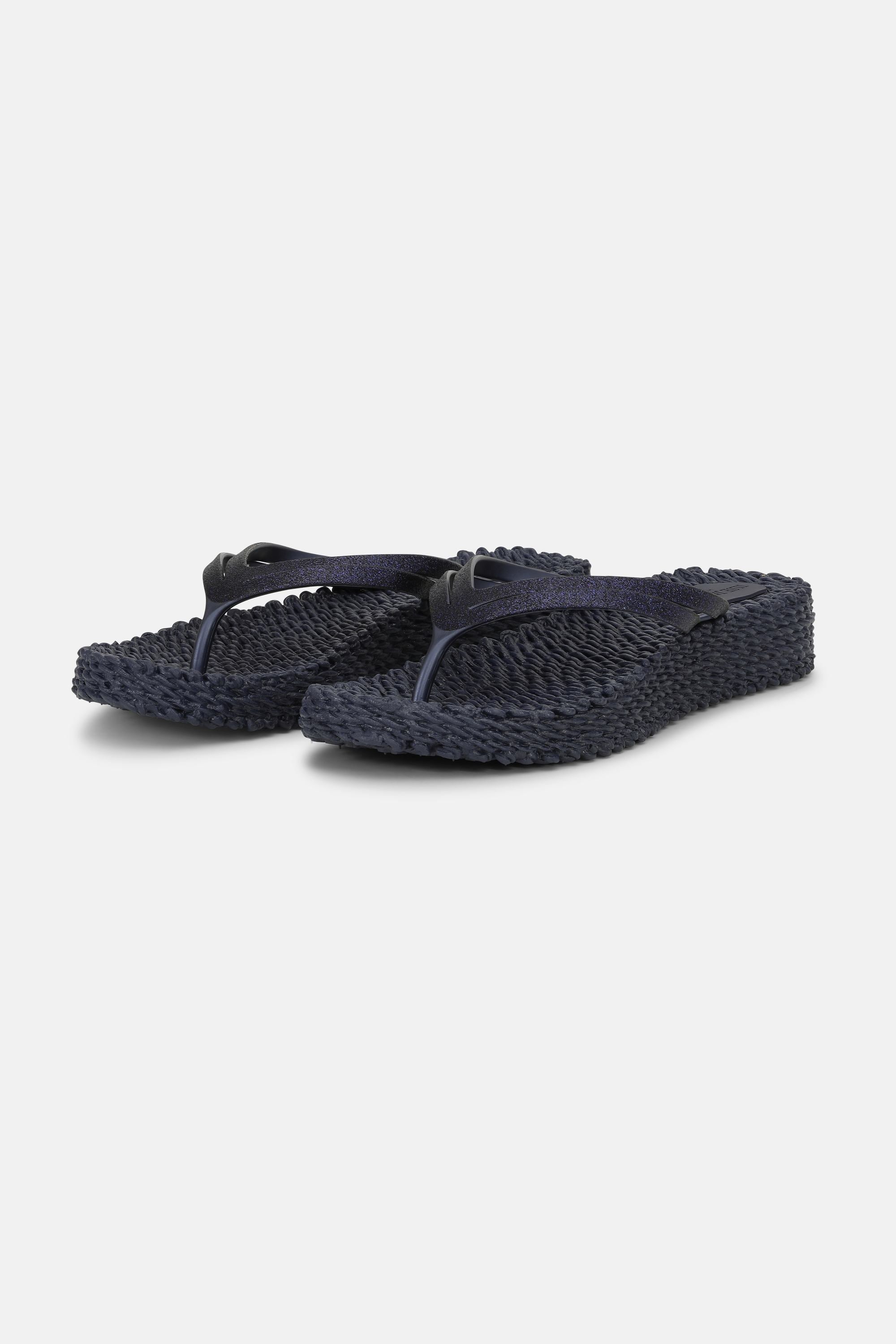 Platform Flip-flops Glitter - Indigo
