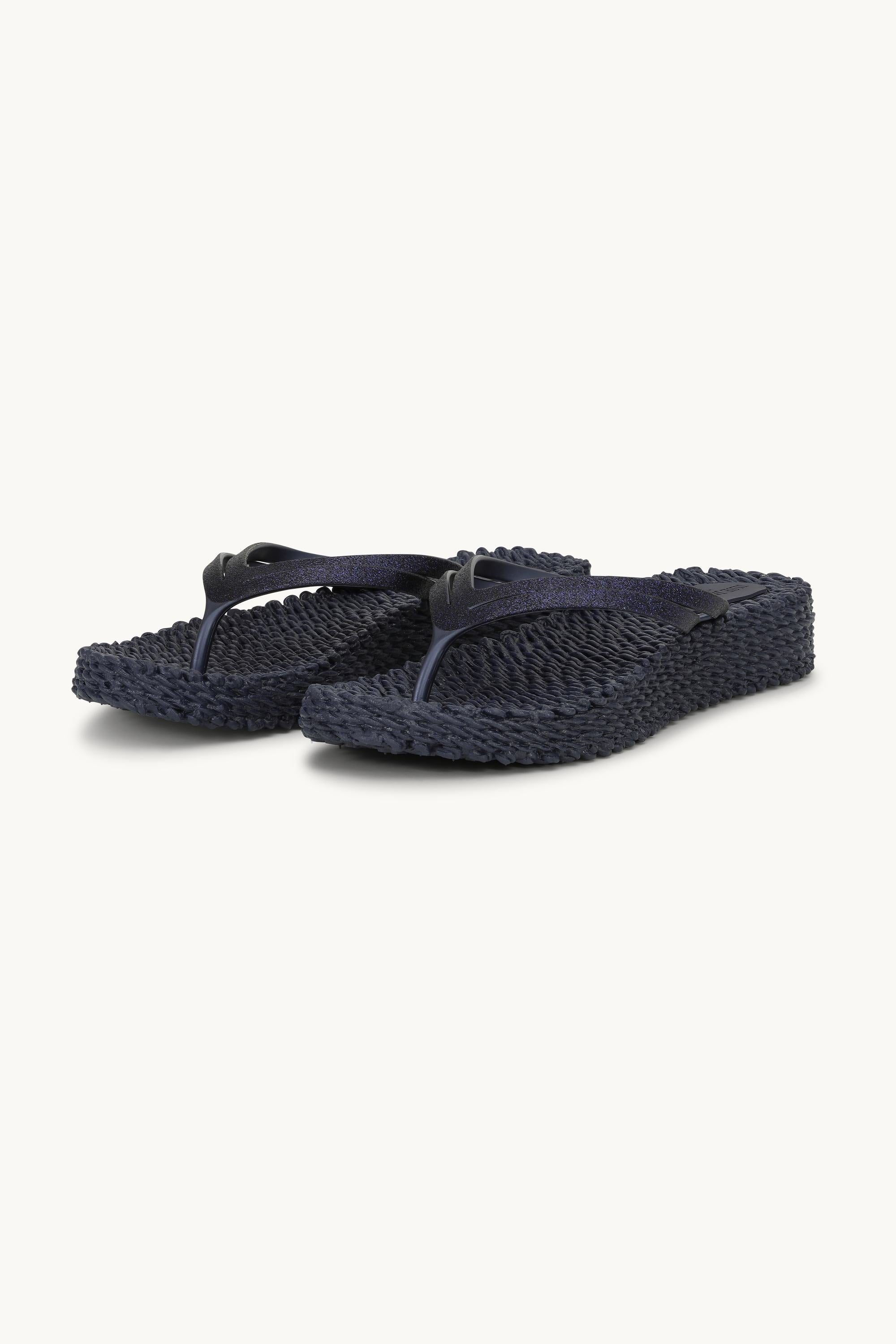 Platform Flip-flops Glitter - Indigo