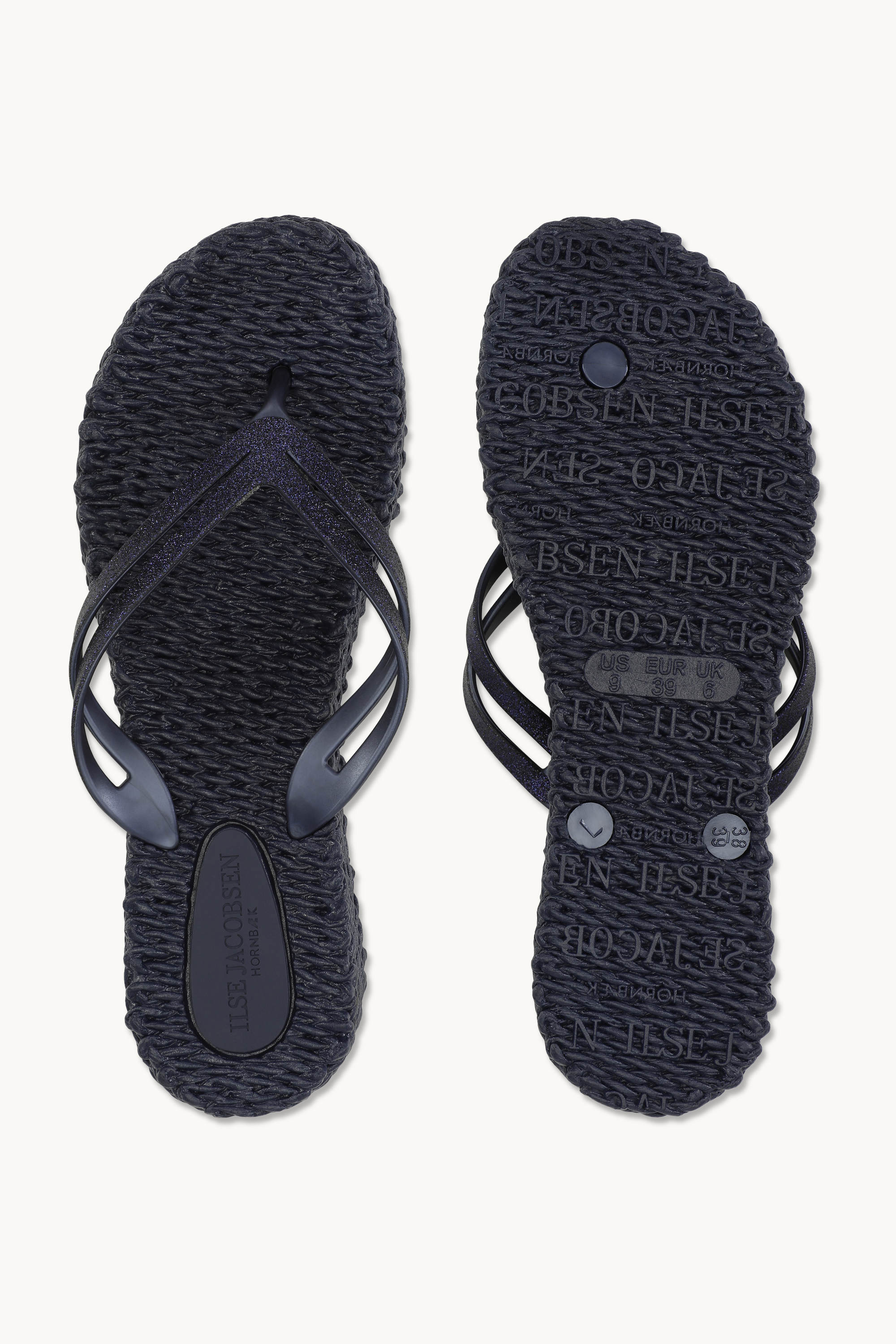 Platform Flip-flops Glitter - Indigo