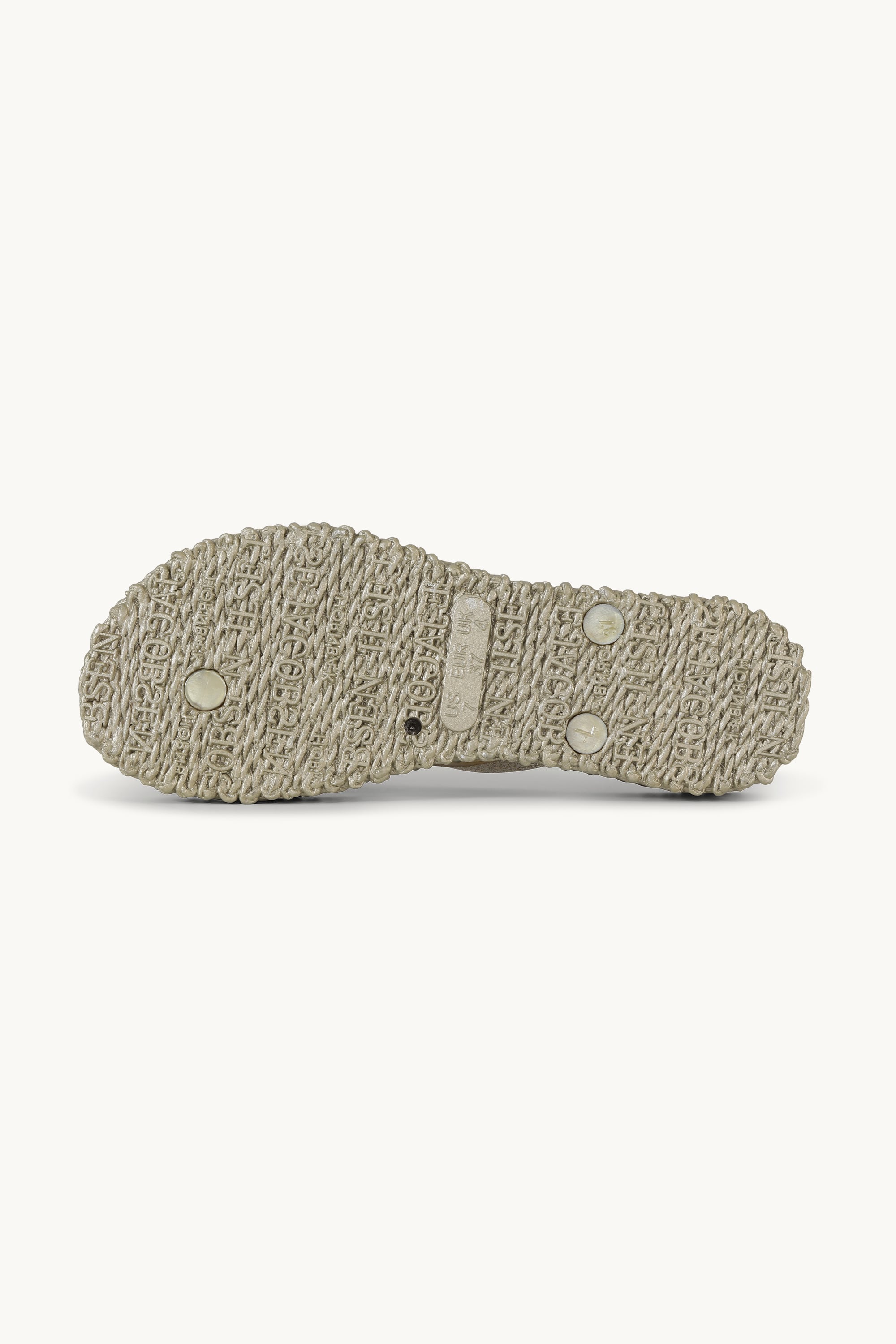 Platform Flip-flops Glitter - Platin