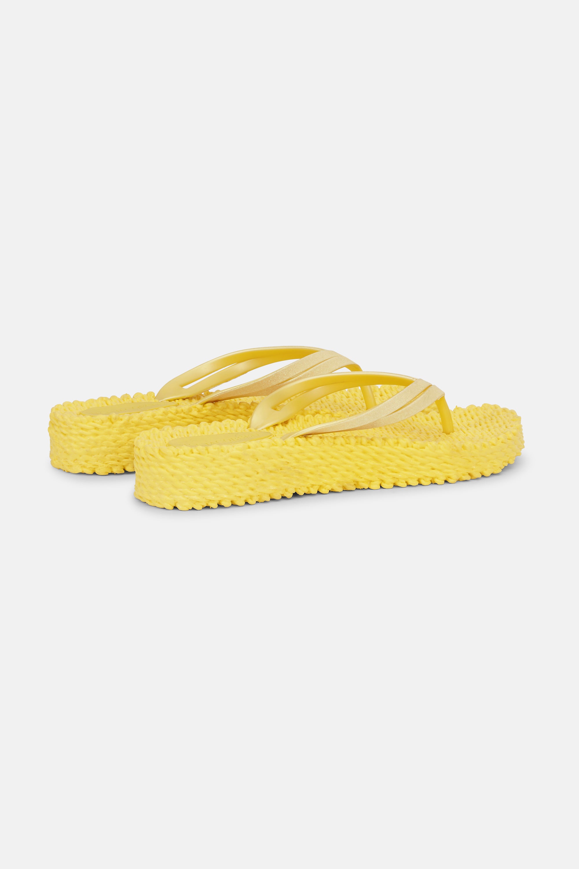 Platform Flip-flops Glitter - Pale Banana