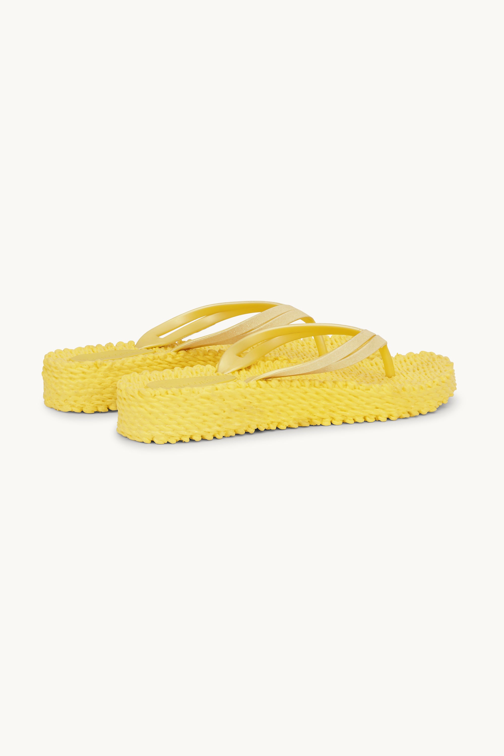 Platform Flip-flops Glitter - Pale Banana