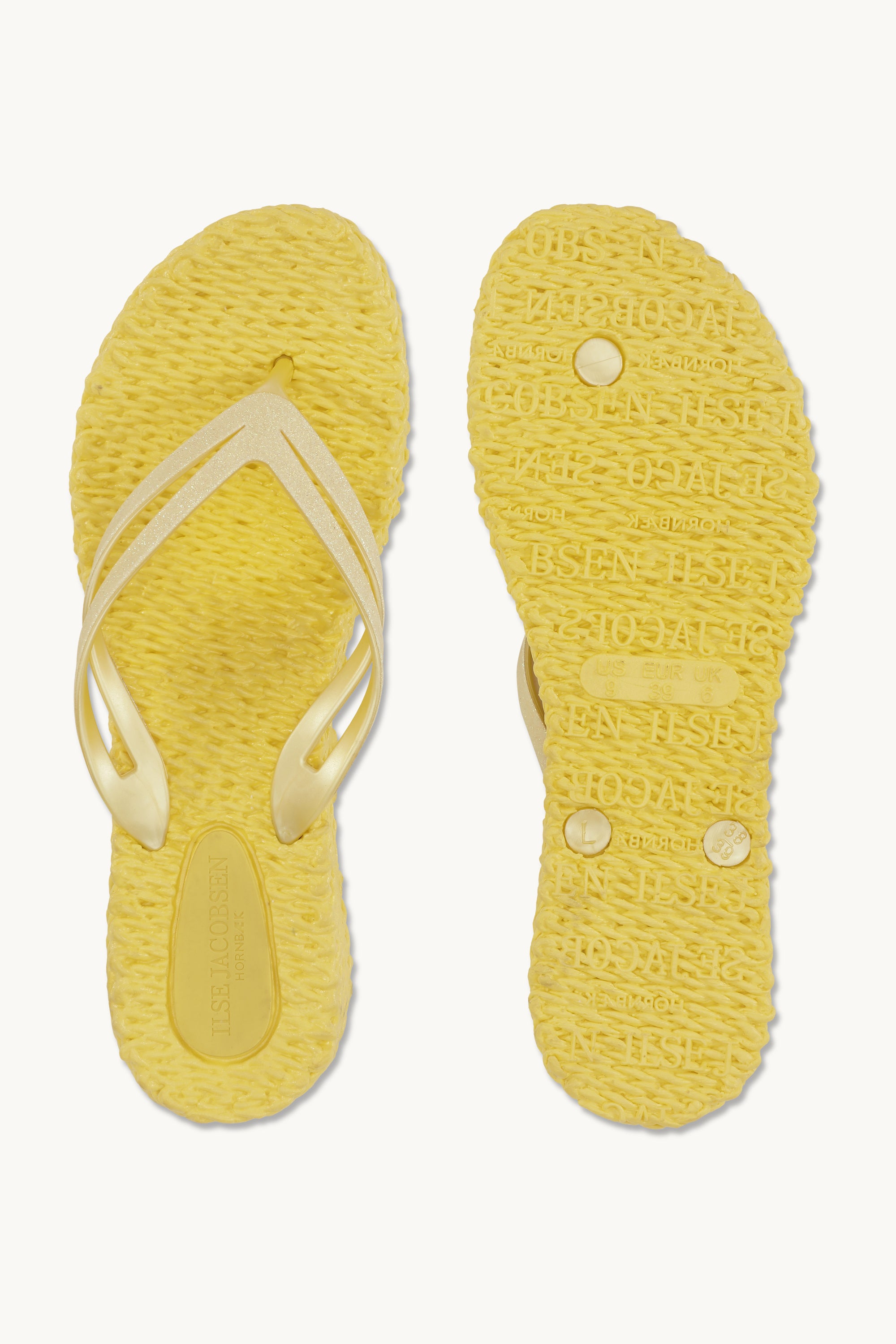 Platform Flip-flops Glitter - Pale Banana