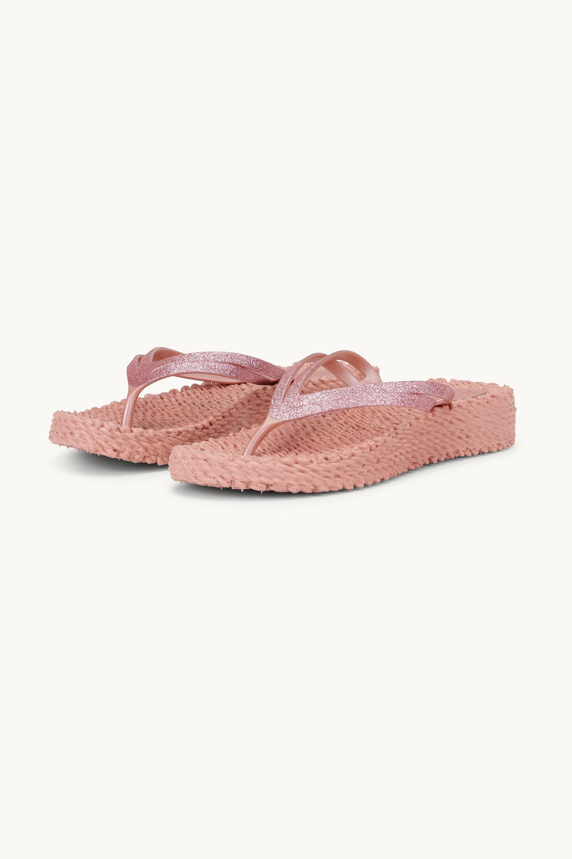 Platform Flip-flops Glitter - Misty Rose