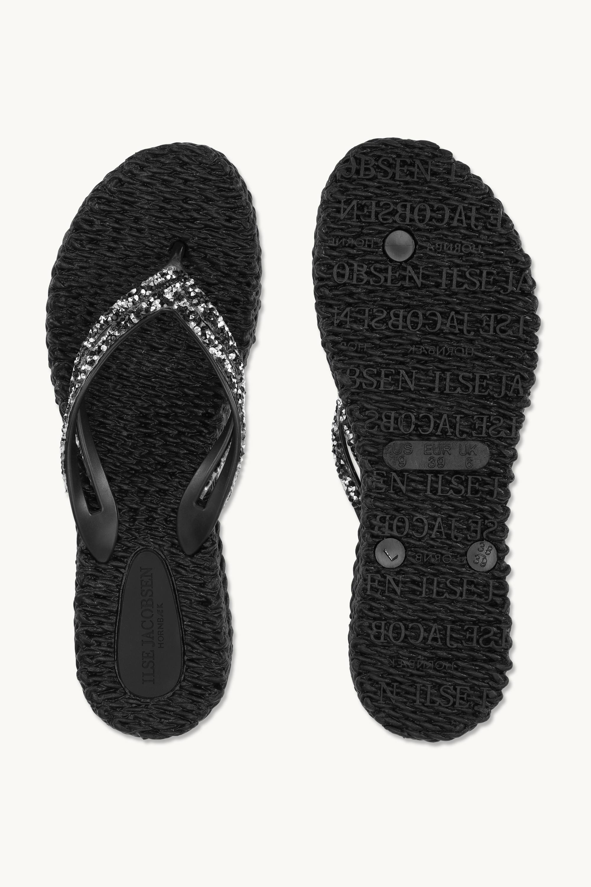 Platform Flip-flops Glittersten - Black